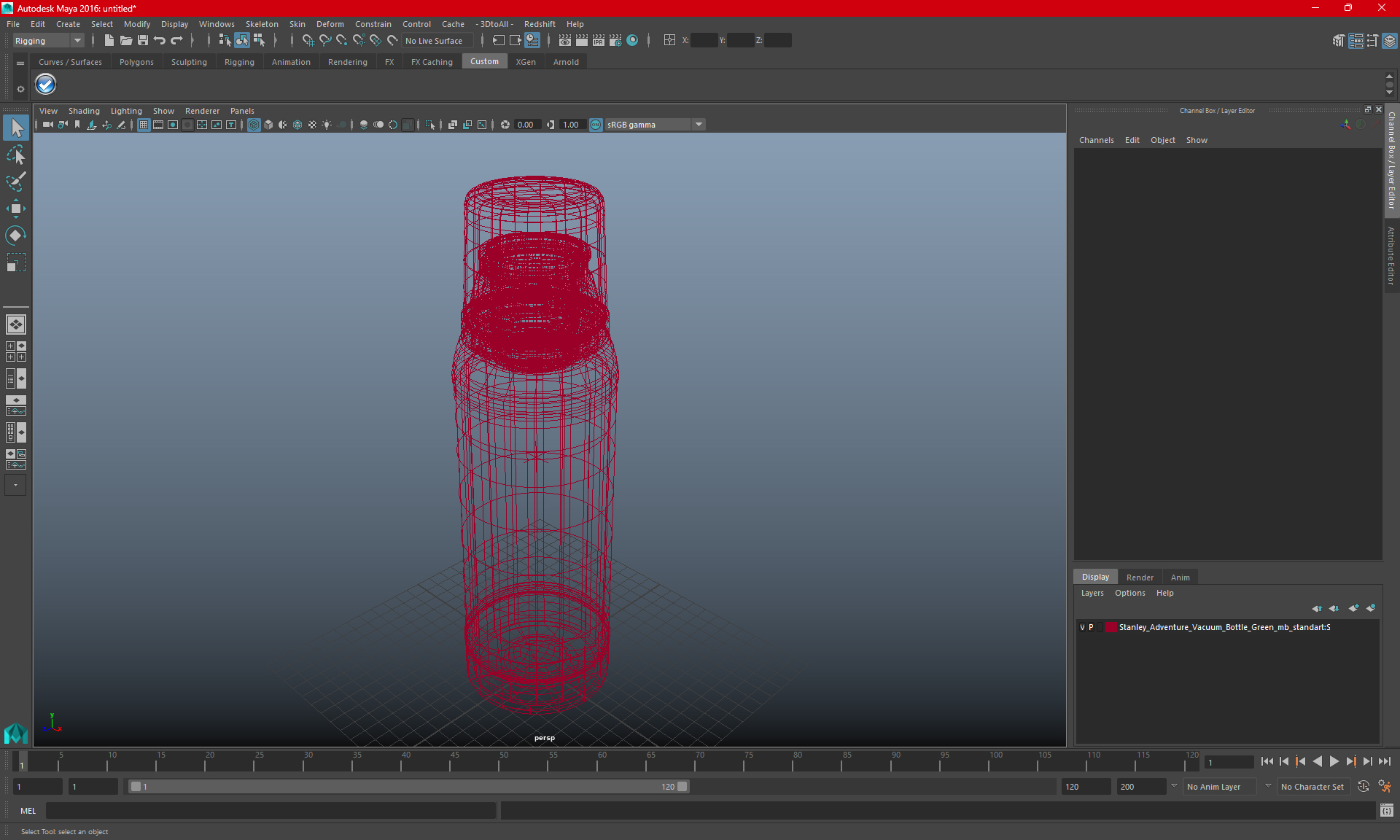 Stanley Flask To Go Bottle Black 3D