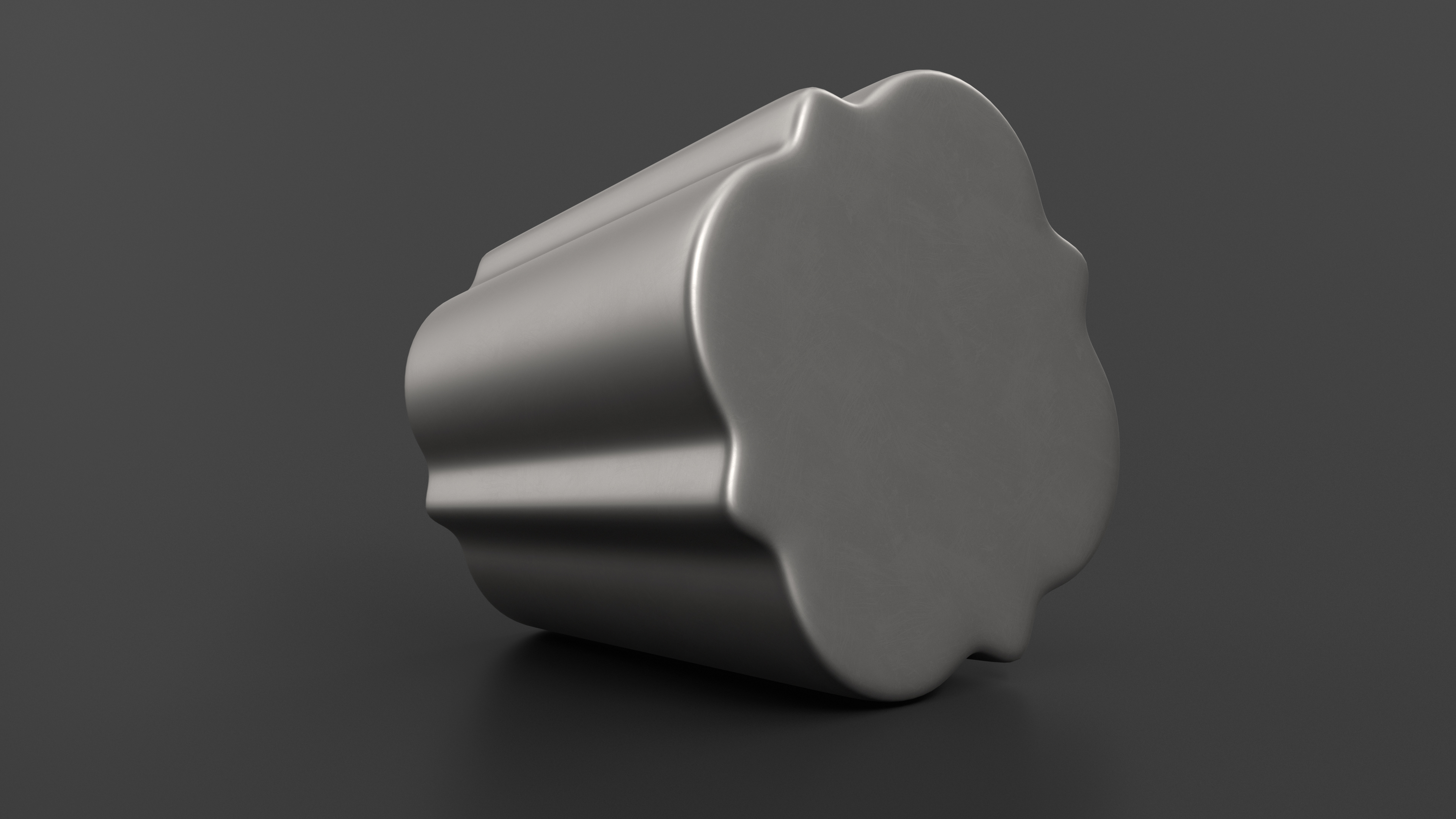 3D Kitchen Cabinet Handle Knob Designed Silver model