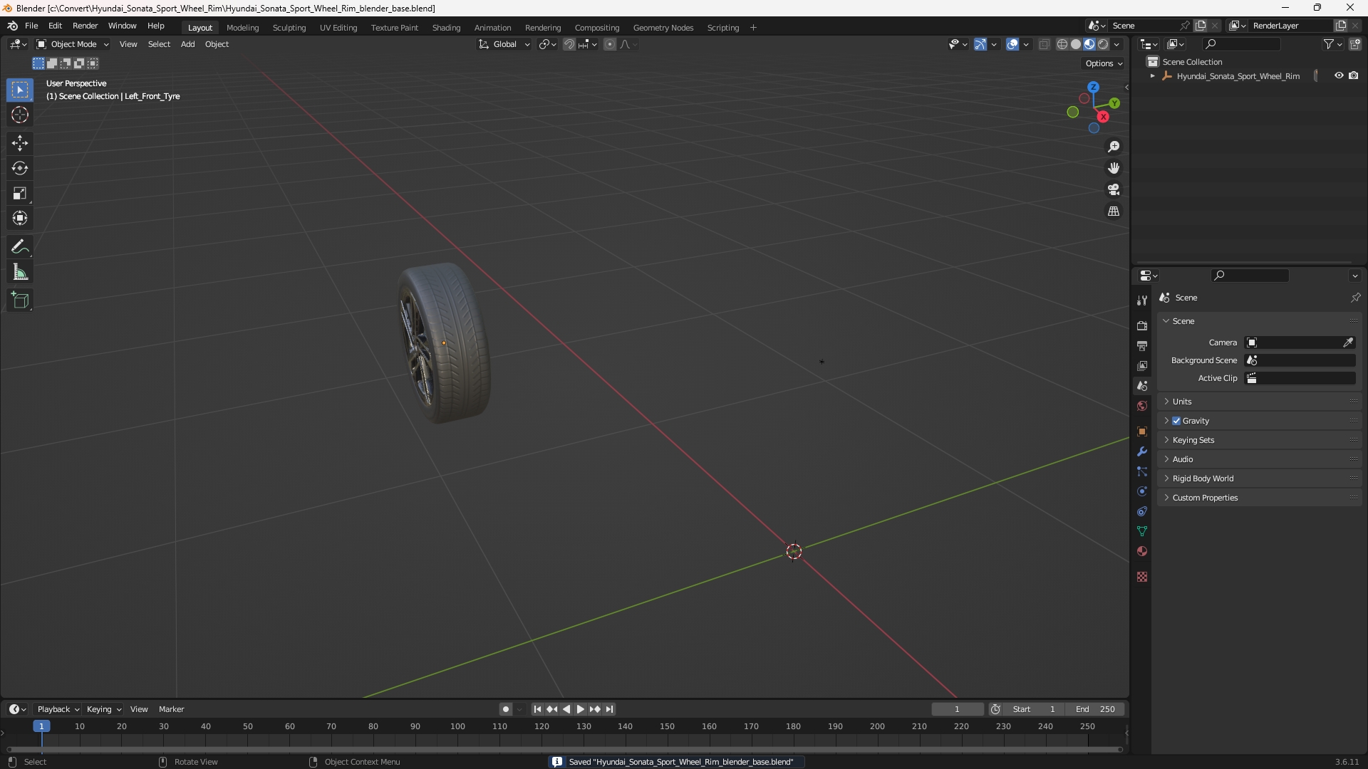 Hyundai Sonata Sport Wheel Rim - view 10