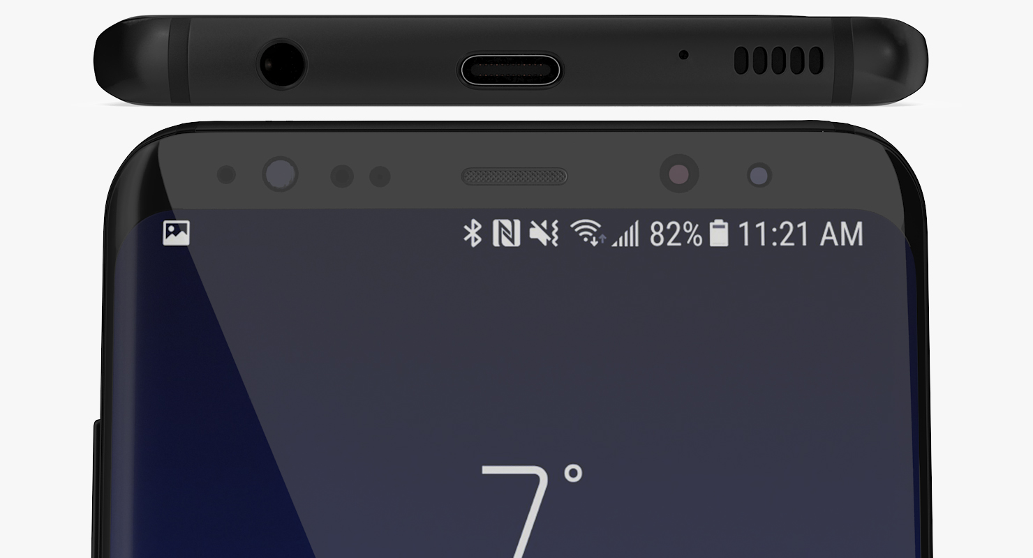 Samsung Galaxy S8 Plus Midnight Black 3D