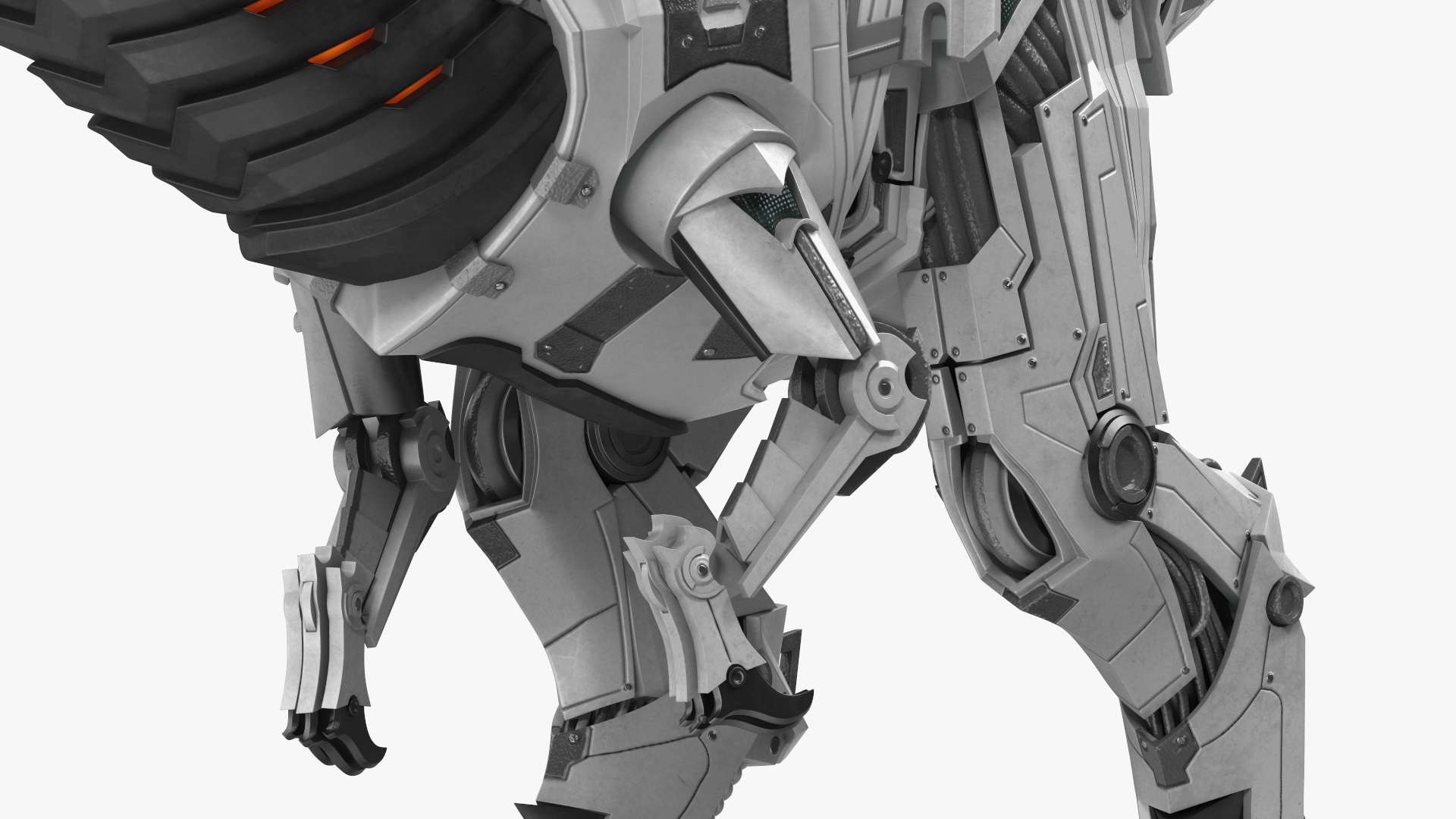 Mechanical T-Rex Dinosaur Attack Pose 3D