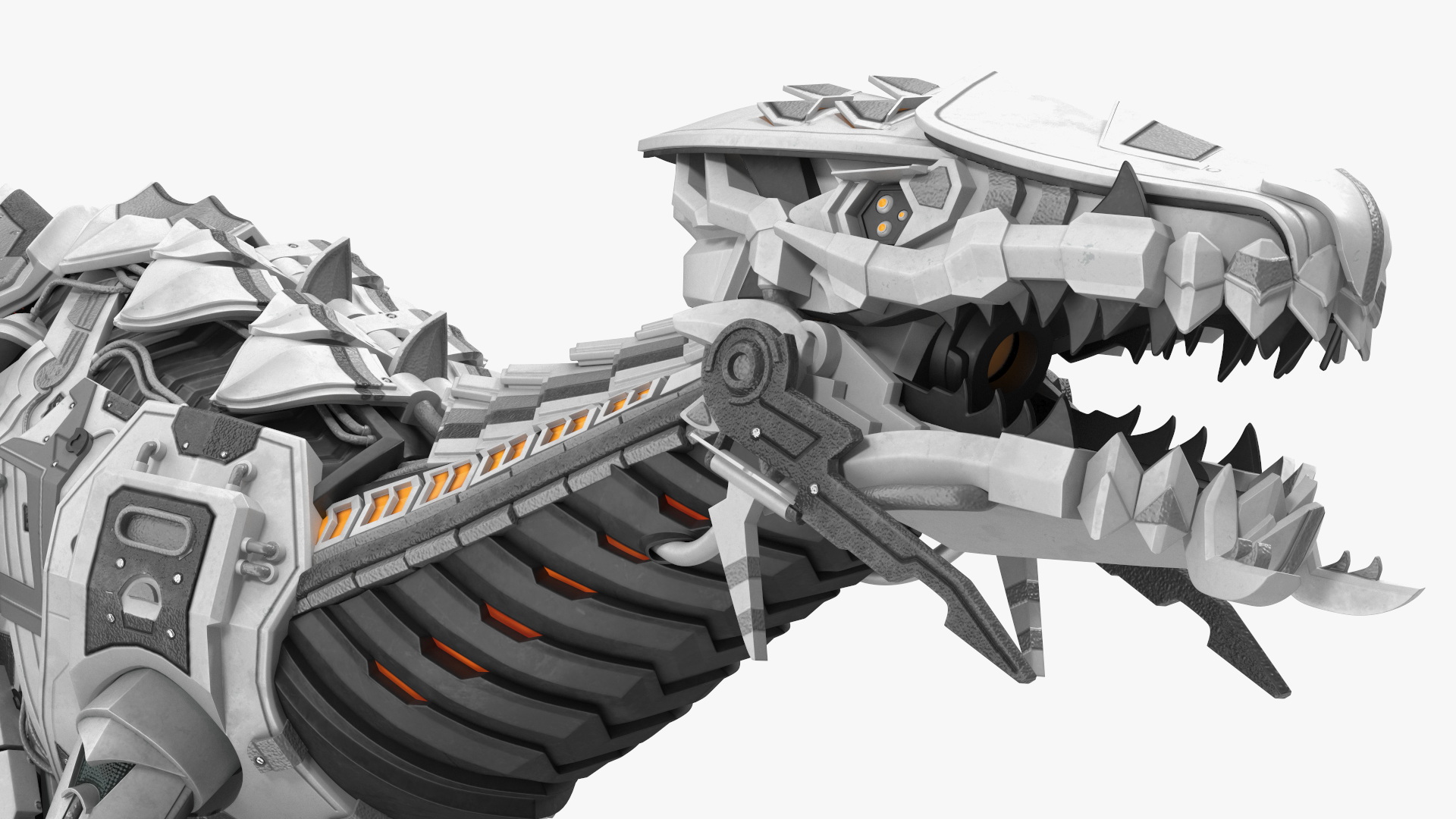 Mechanical T-Rex Dinosaur Attack Pose 3D