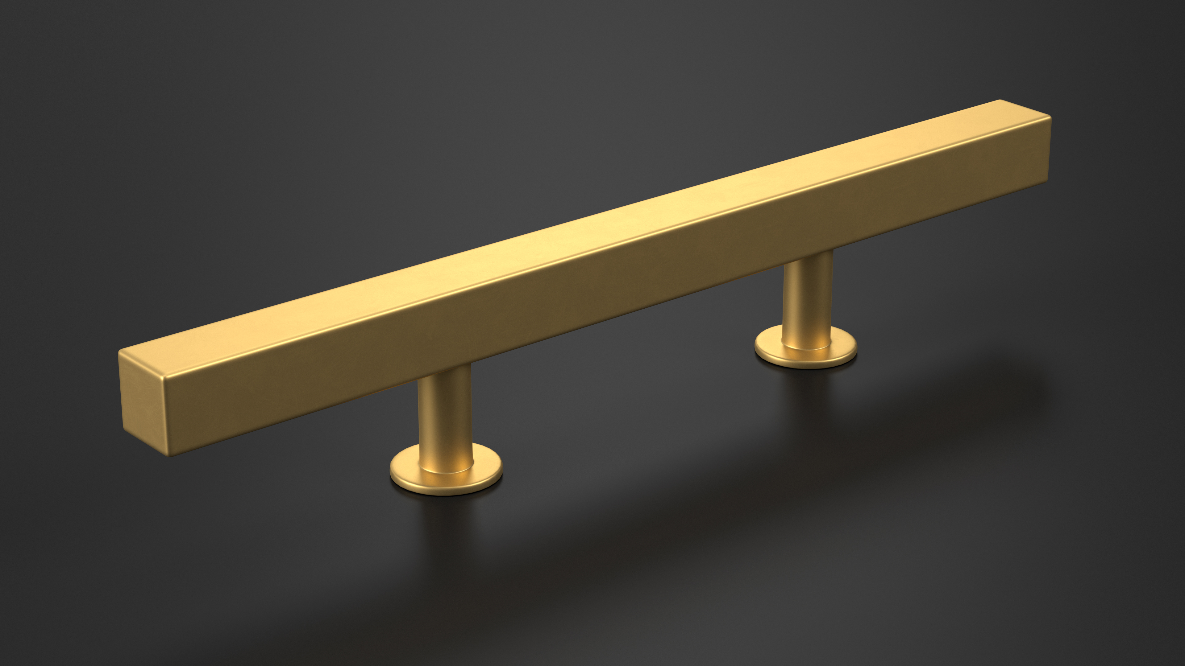 3D model Kitchen Cabinet Handle T-Bar Bronze