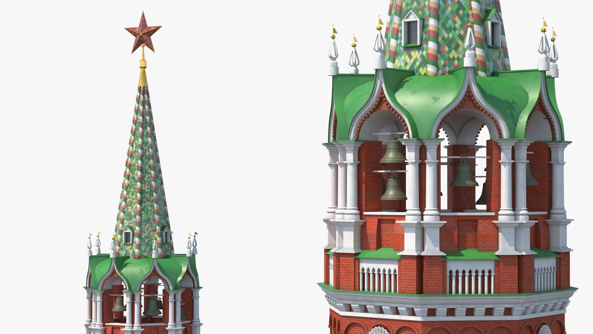 3D model Moscow Kremlin Spasskaya Tower