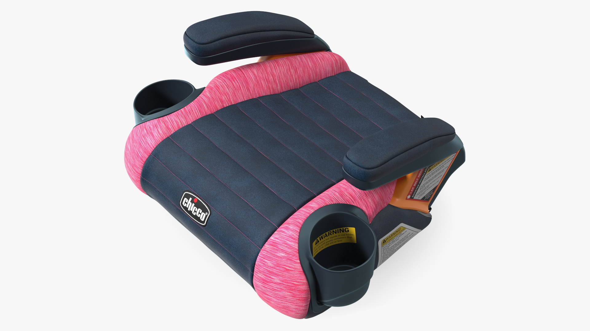 3D Chicco GoFit Backless Booster Car Seat Pink model