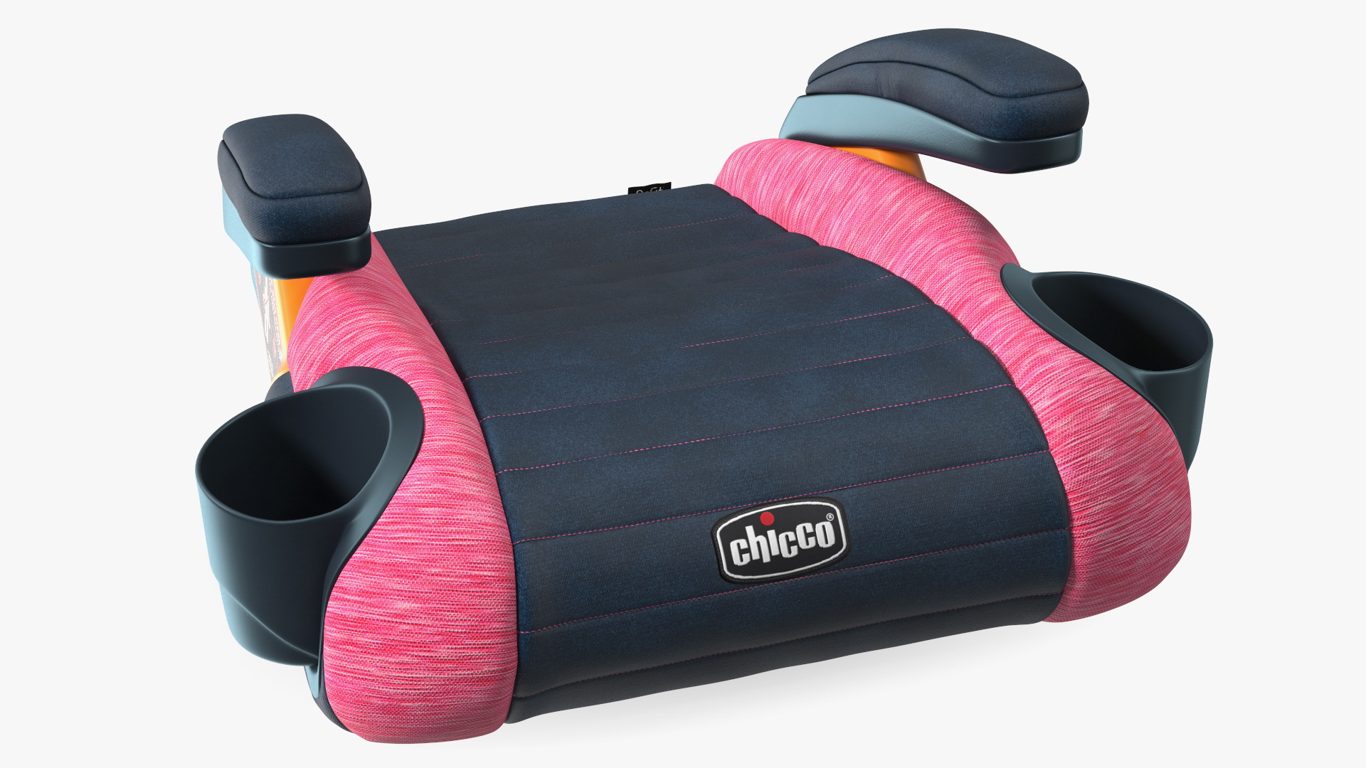 3D Chicco GoFit Backless Booster Car Seat Pink model
