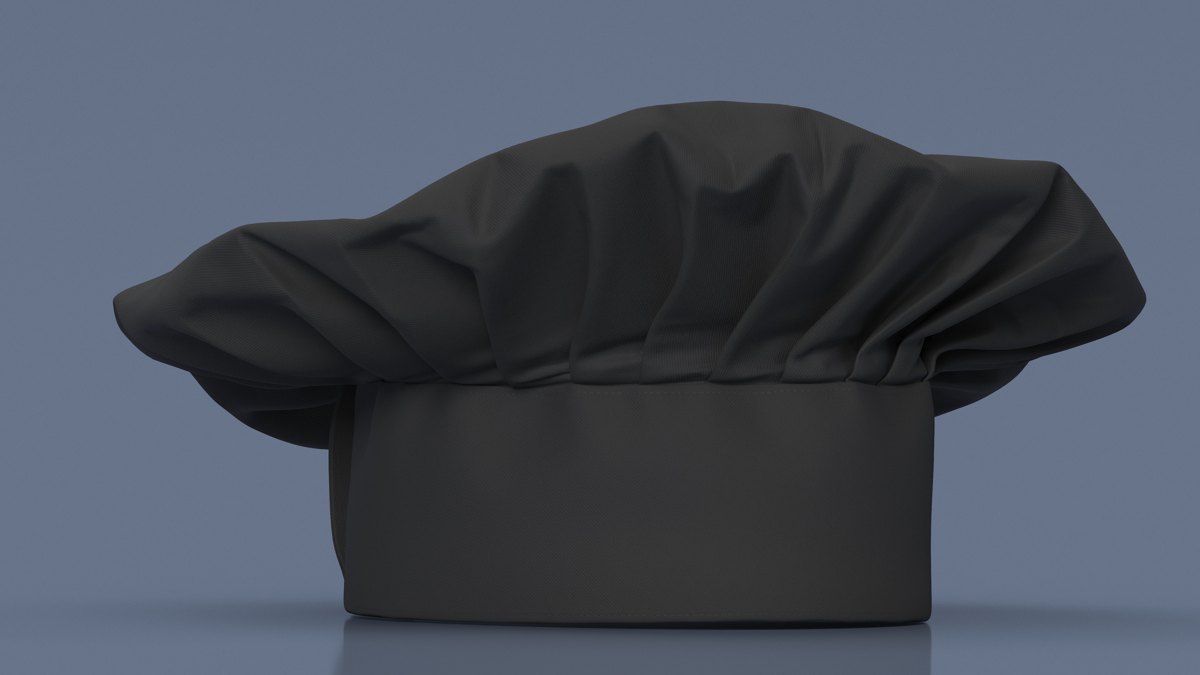 Chef Hat in Black 3D