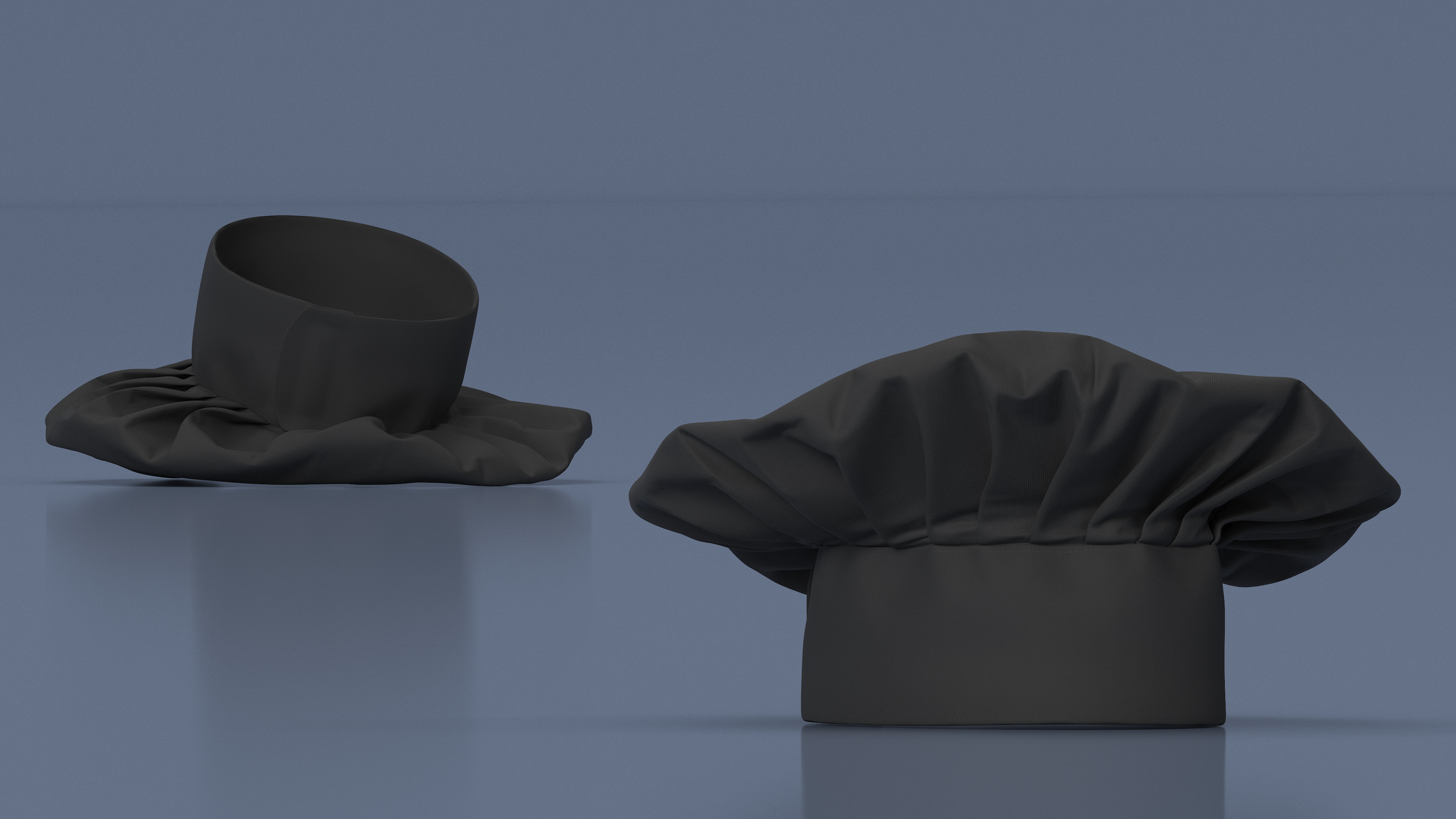 Chef Hat in Black 3D