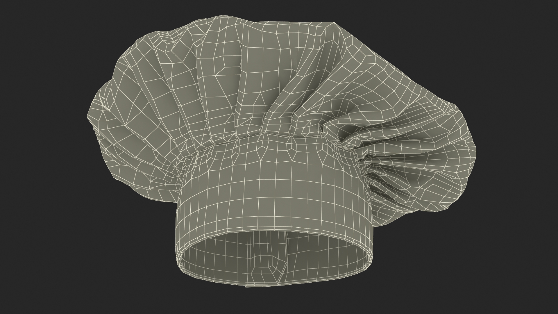 Chef Hat in Black 3D