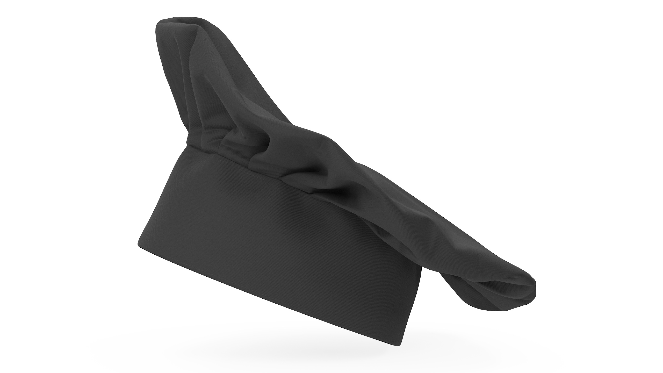 Chef Hat in Black 3D