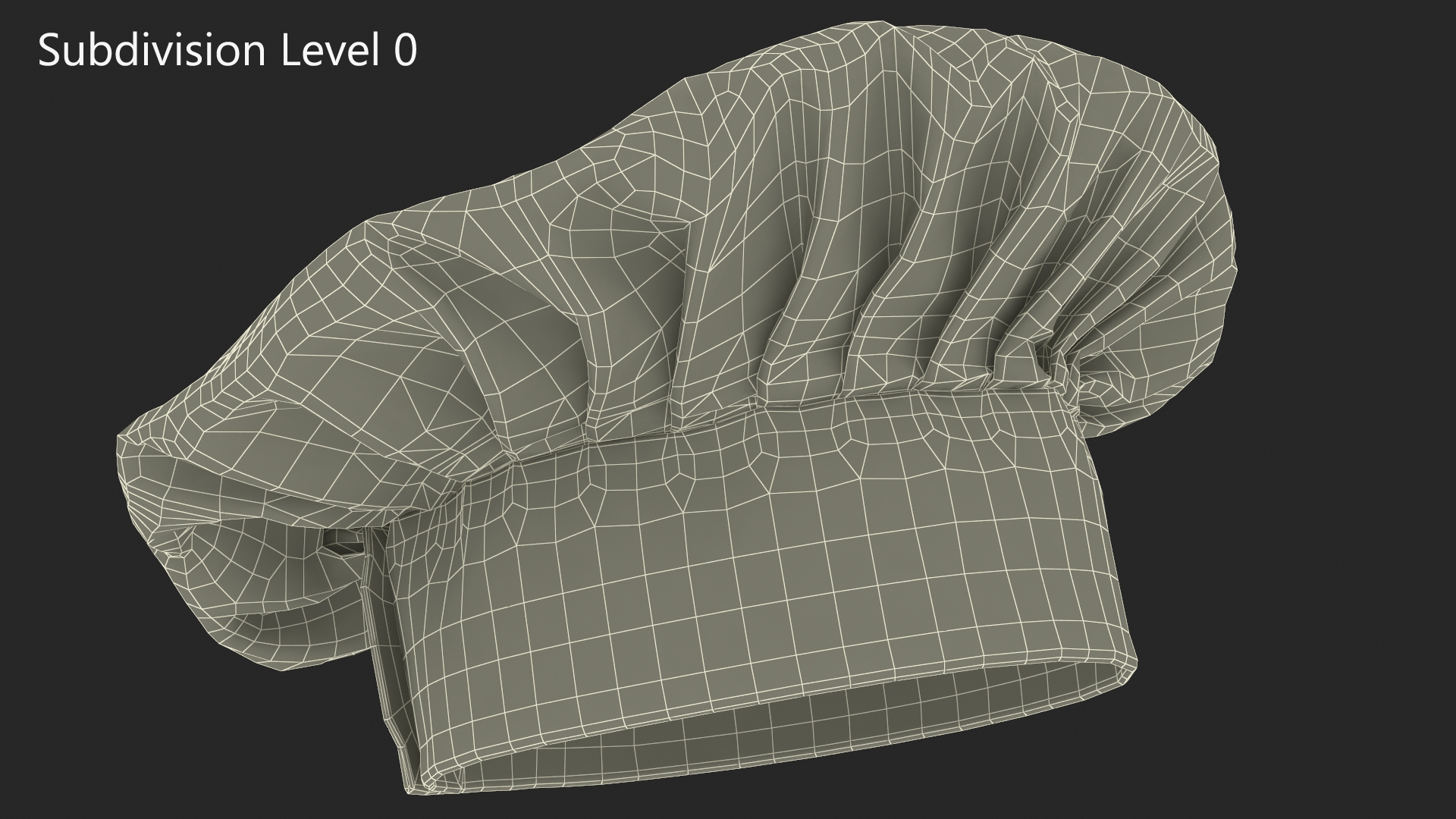 Chef Hat in Black 3D