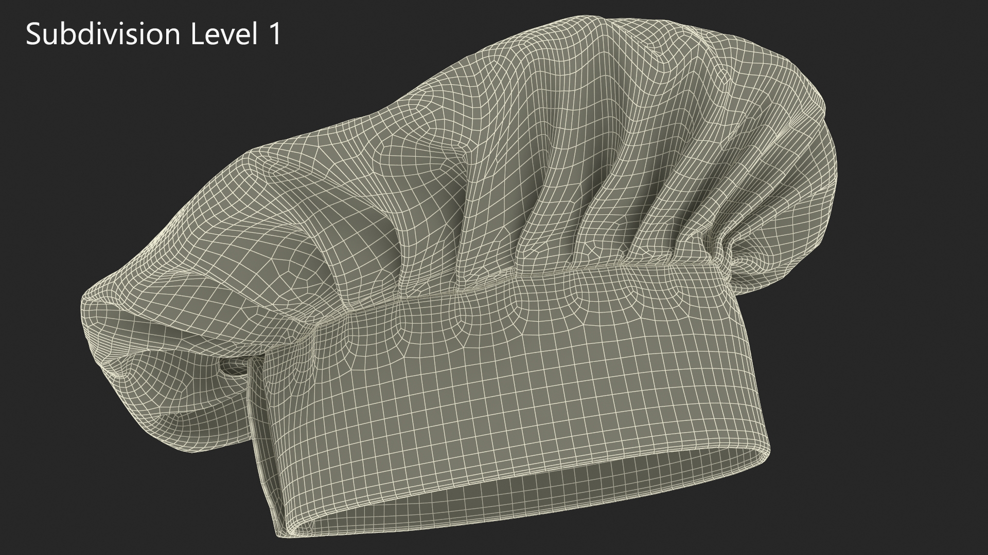 Chef Hat in Black 3D