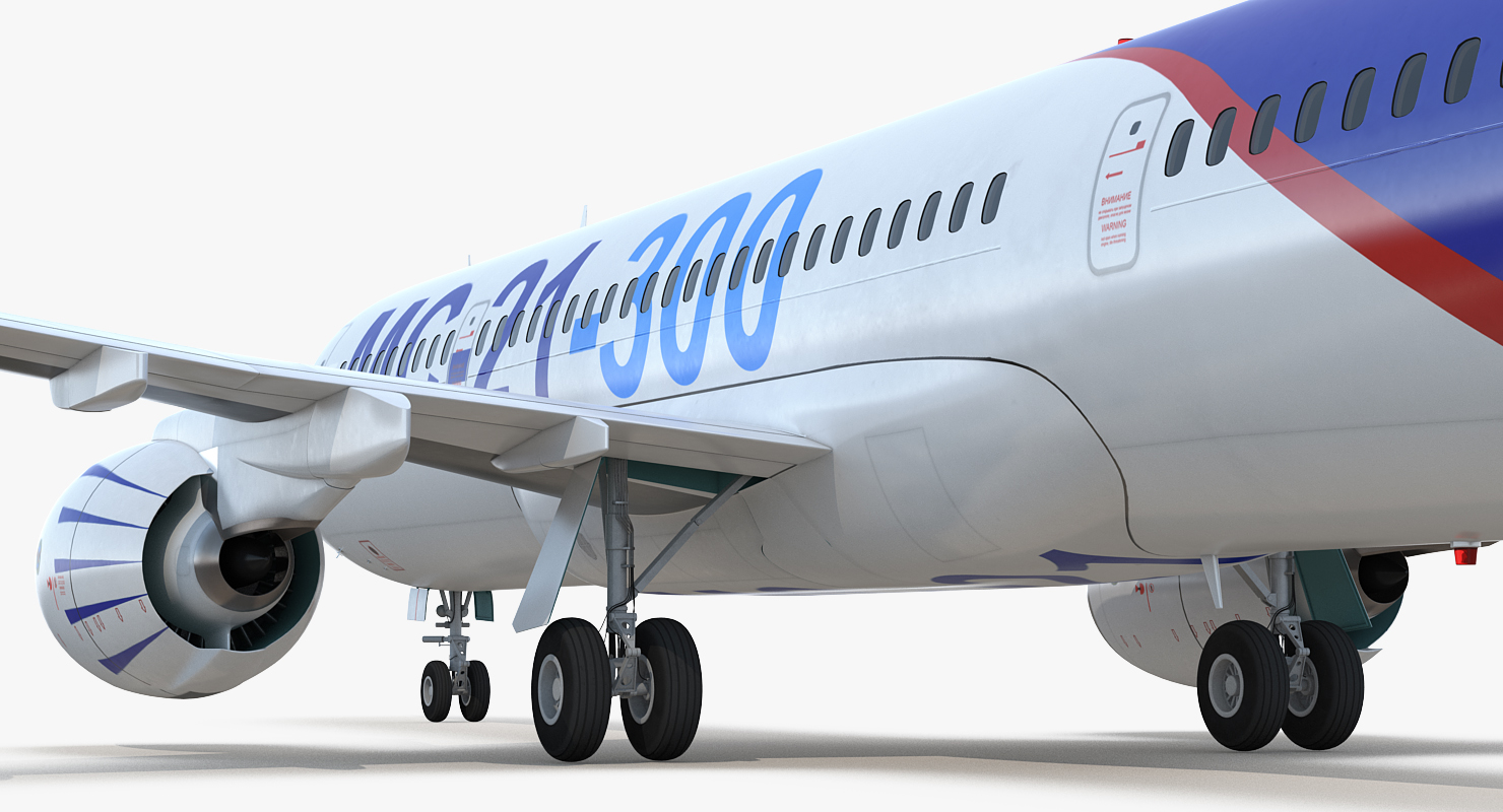 3D Russian Airliner MC 21 300 Rigged model