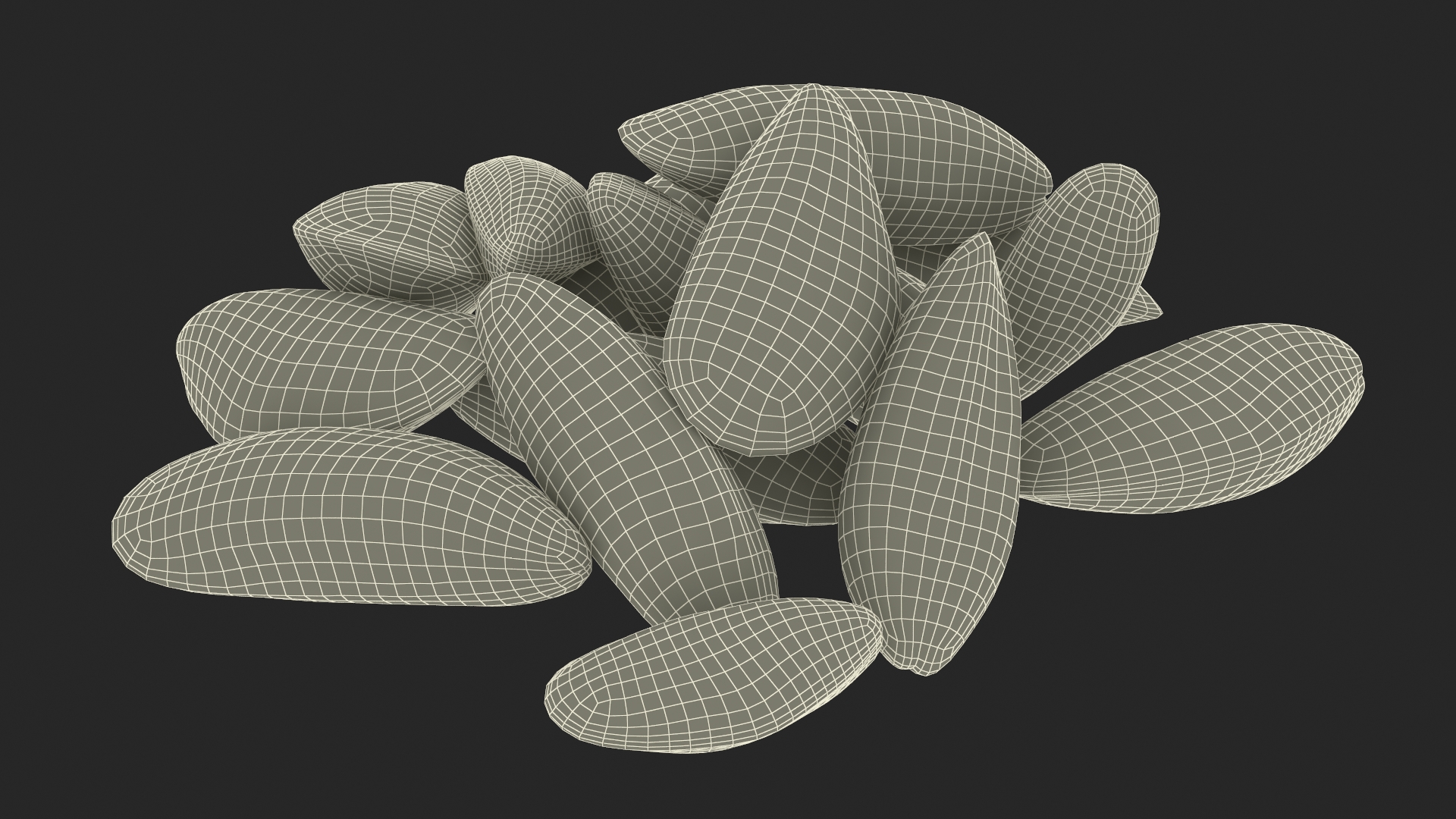 3D Pile of Green Lipped Clams