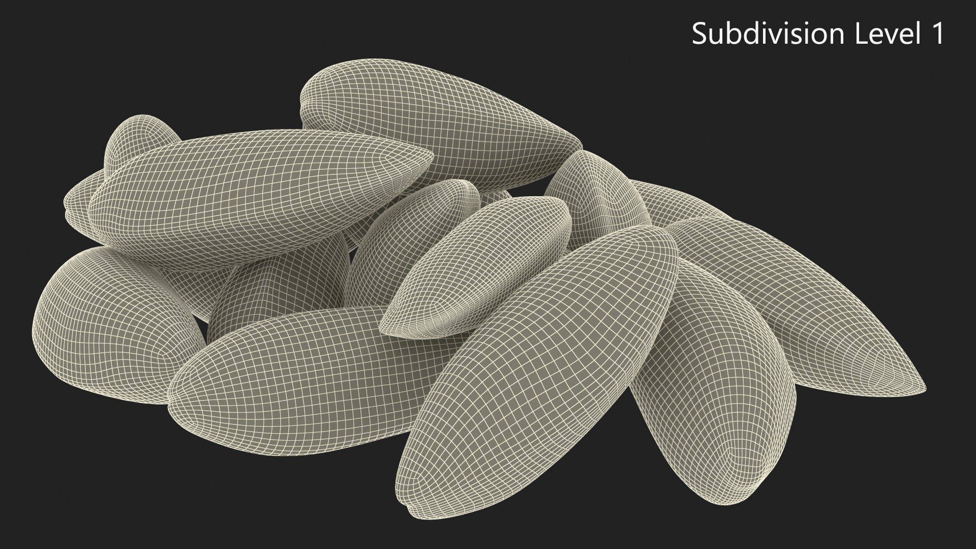 3D Pile of Green Lipped Clams