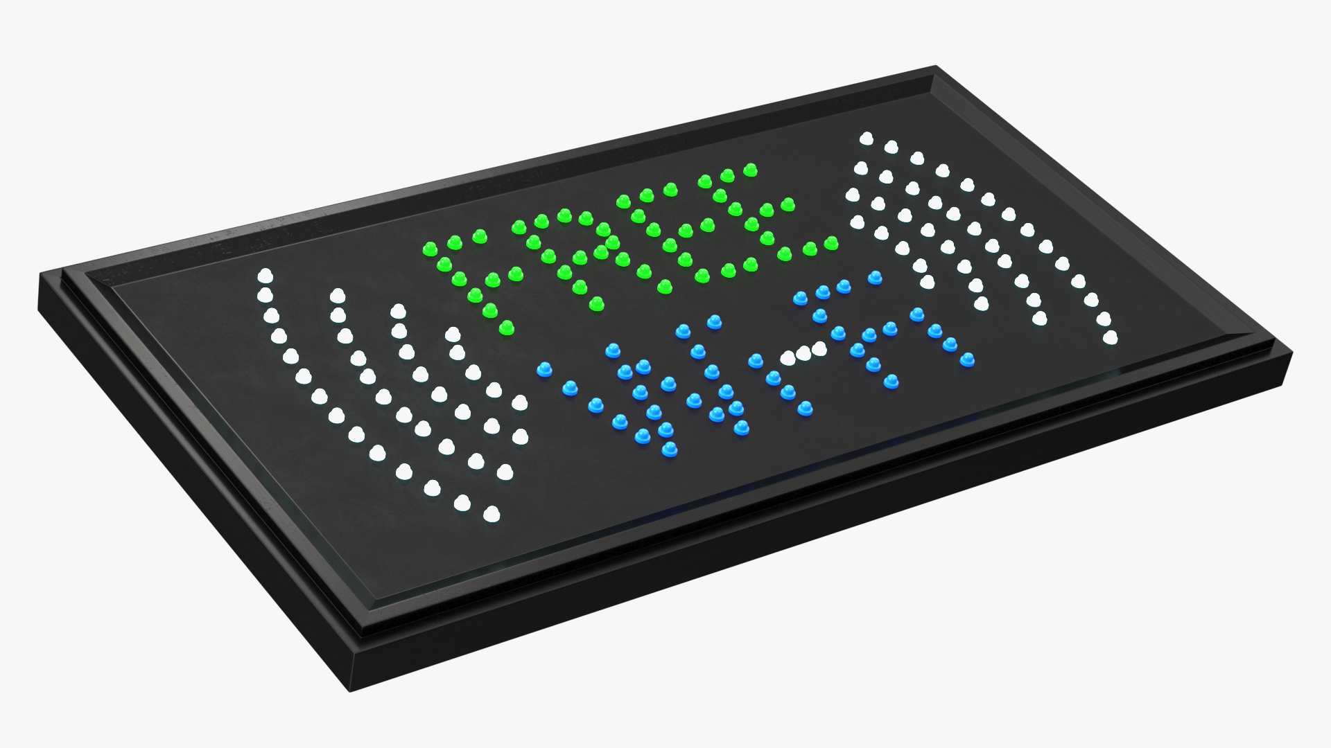 Free WiFi Sign Green and Blue LED Neon Light ON 3D
