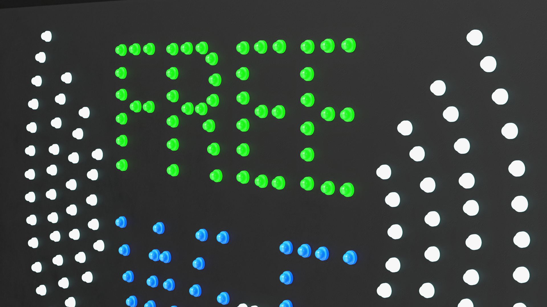 Free WiFi Sign Green and Blue LED Neon Light ON 3D