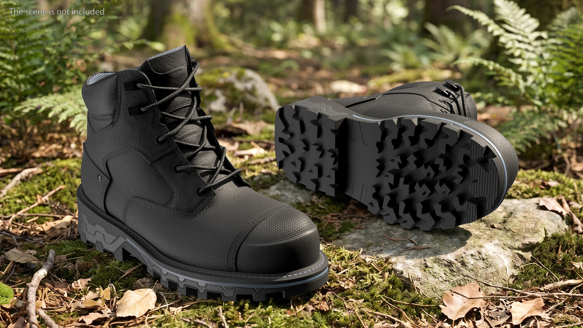 Composite Toe Work Boots Black