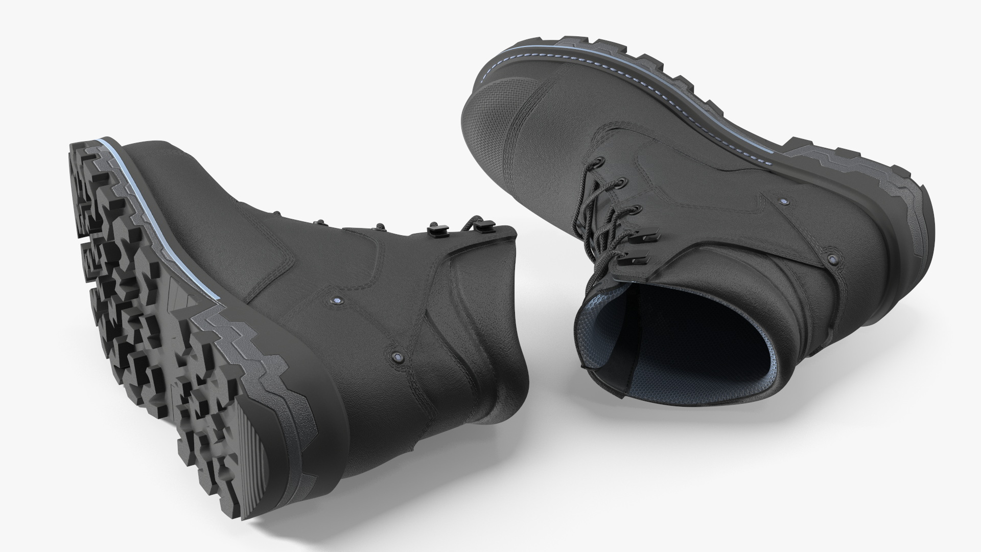 Composite Toe Work Boots Black, view 3