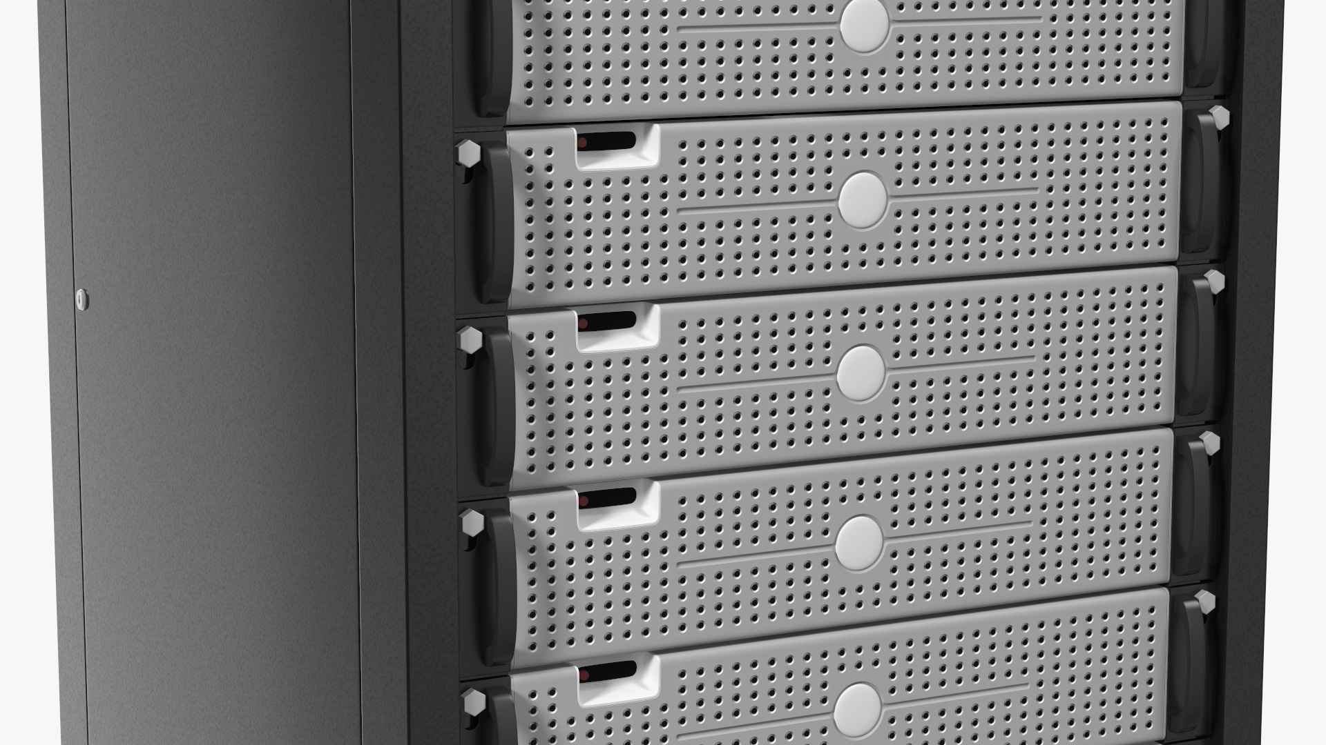 3D Data Center Server Rack model