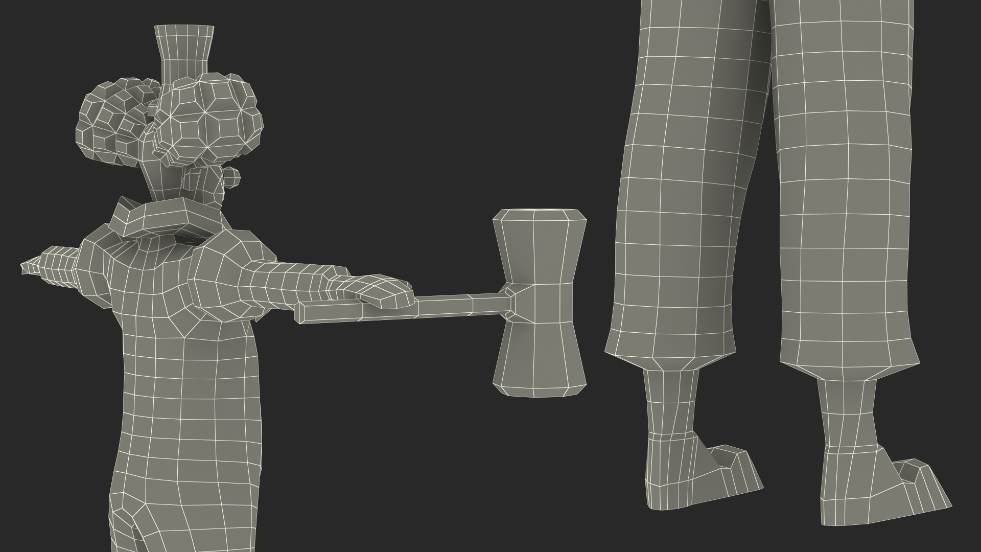 3D Clown Low Poly Rigged