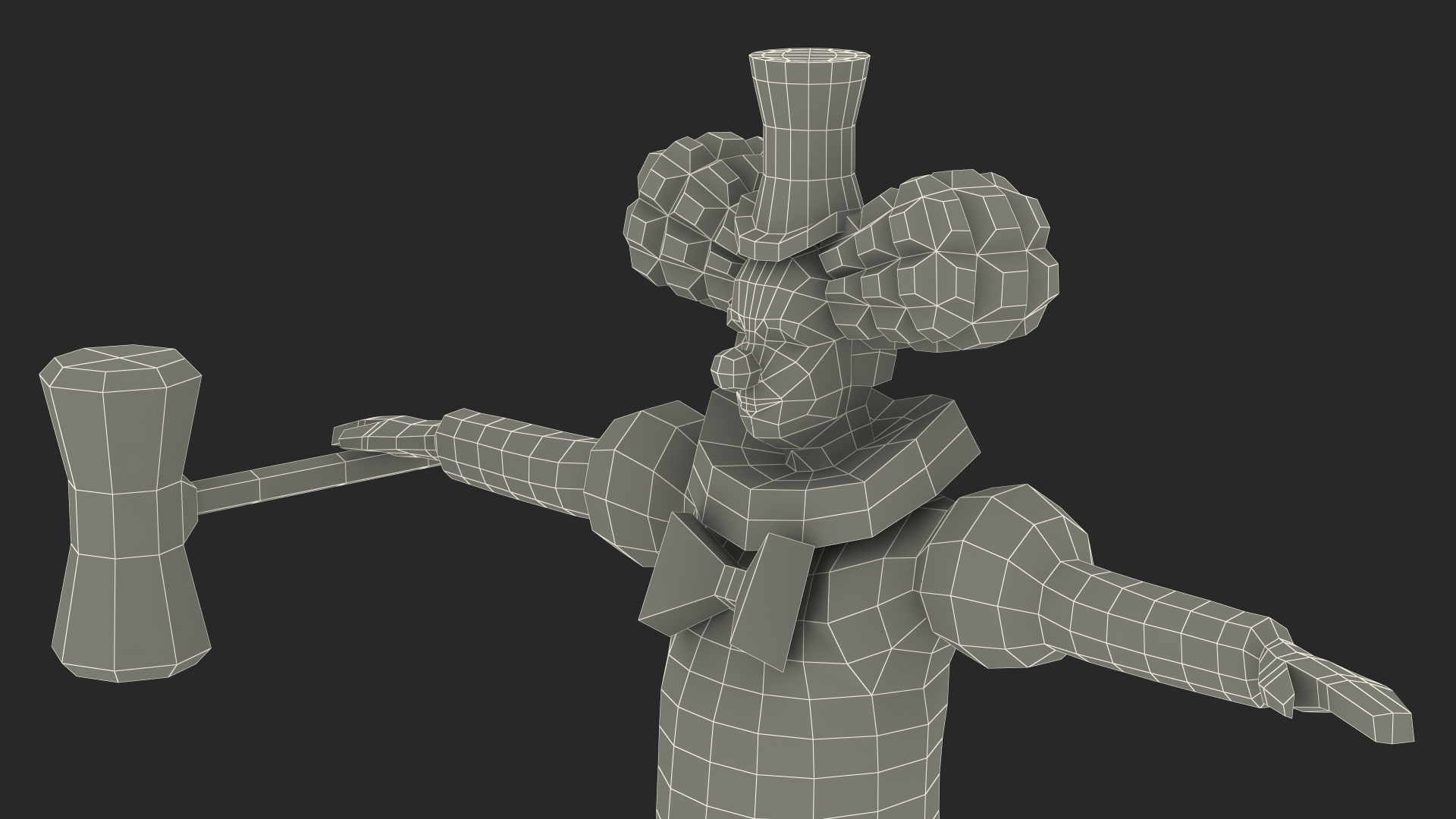 3D Clown Low Poly Rigged