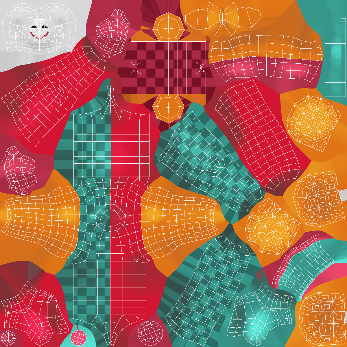 3D Clown Low Poly Rigged