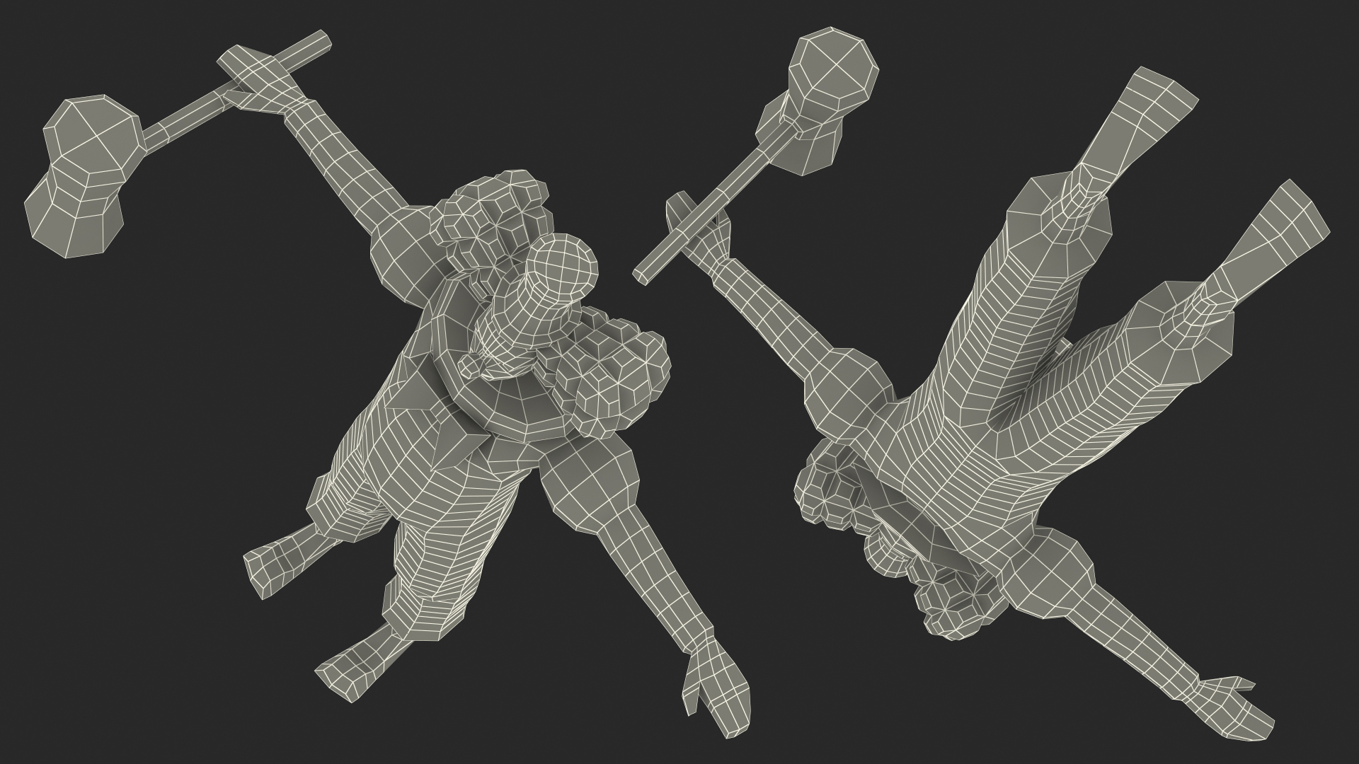 3D Clown Low Poly Rigged