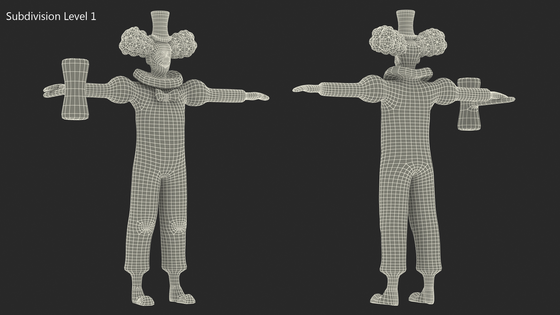 3D Clown Low Poly Rigged
