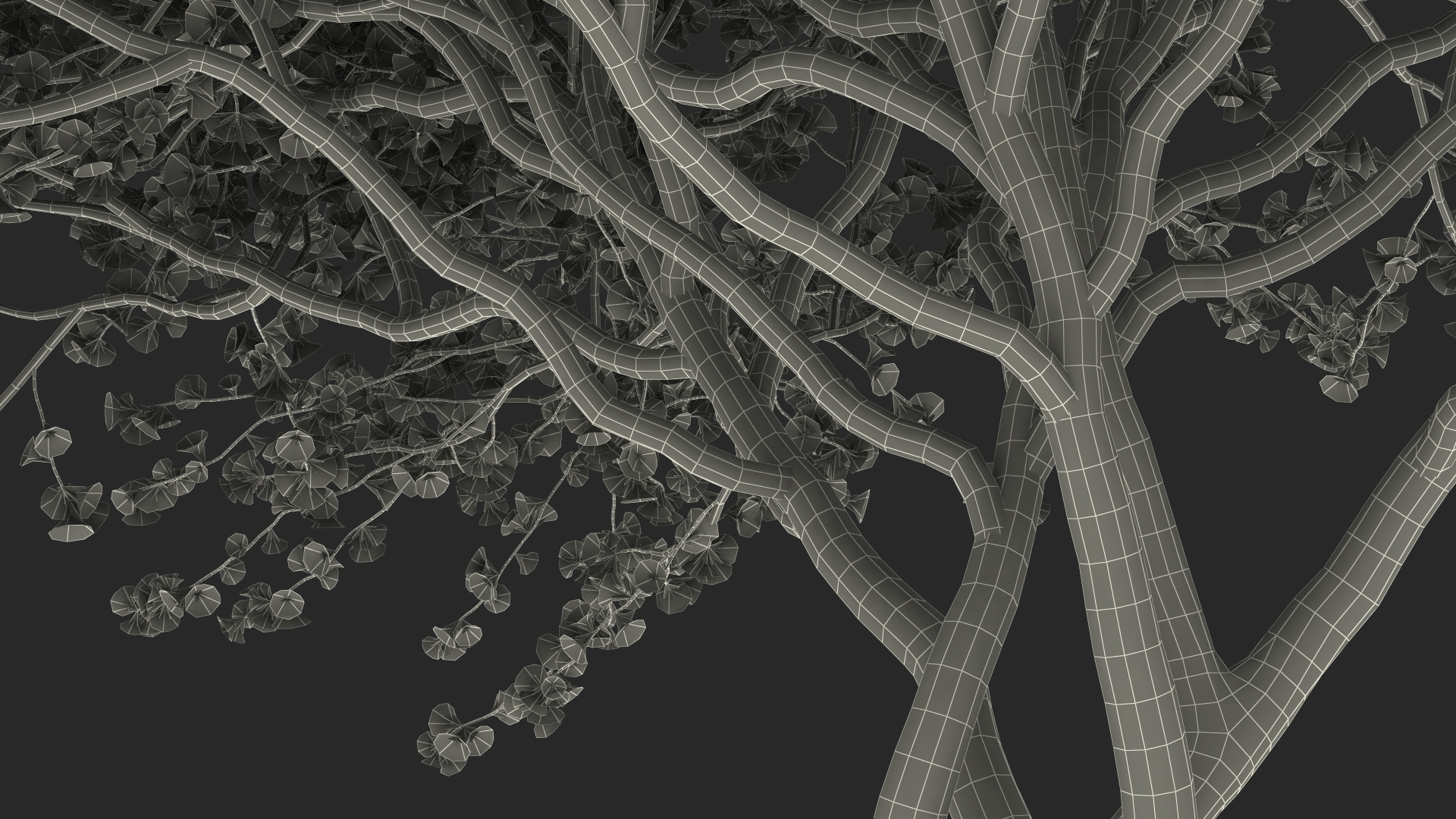 3D Flowering Purple Leaf Plum Tree