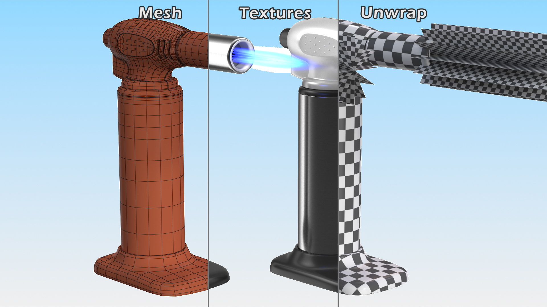 3D model Rosle 12844 Kitchen Torch Grey