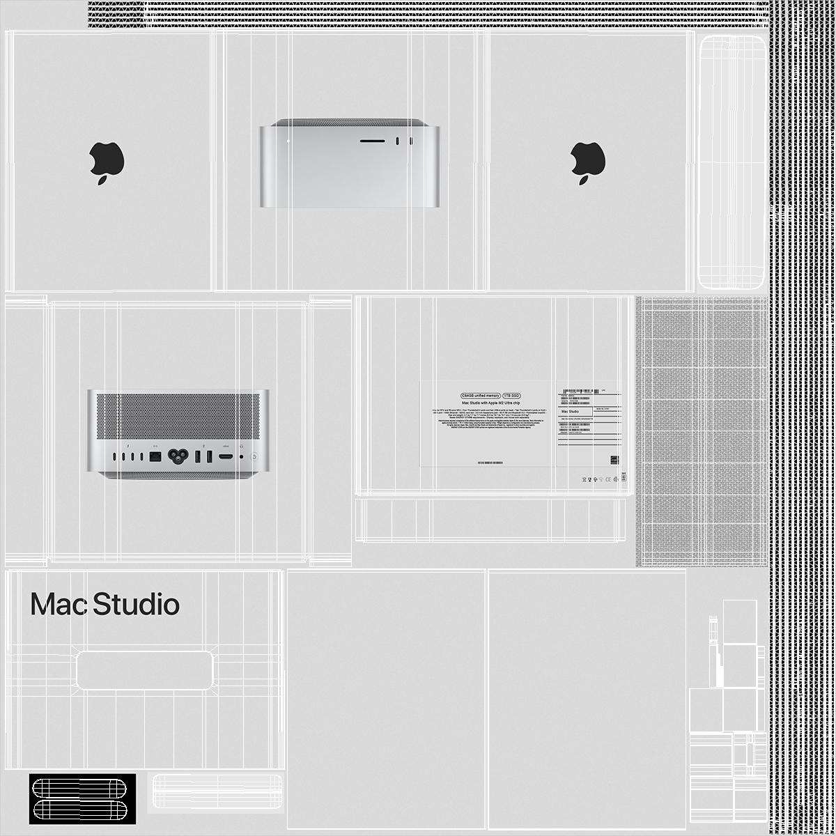 3D model Apple Mac Studio Packaging Box