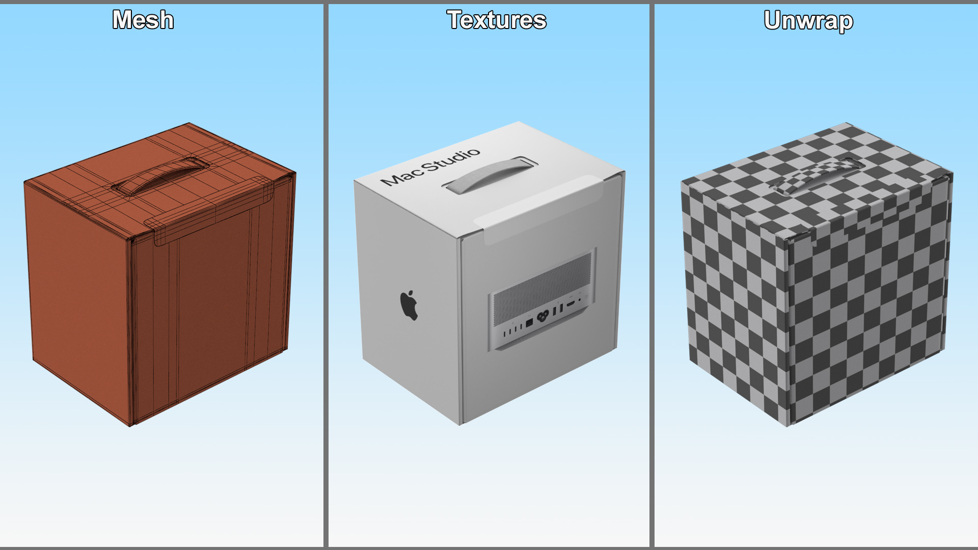 3D model Apple Mac Studio Packaging Box