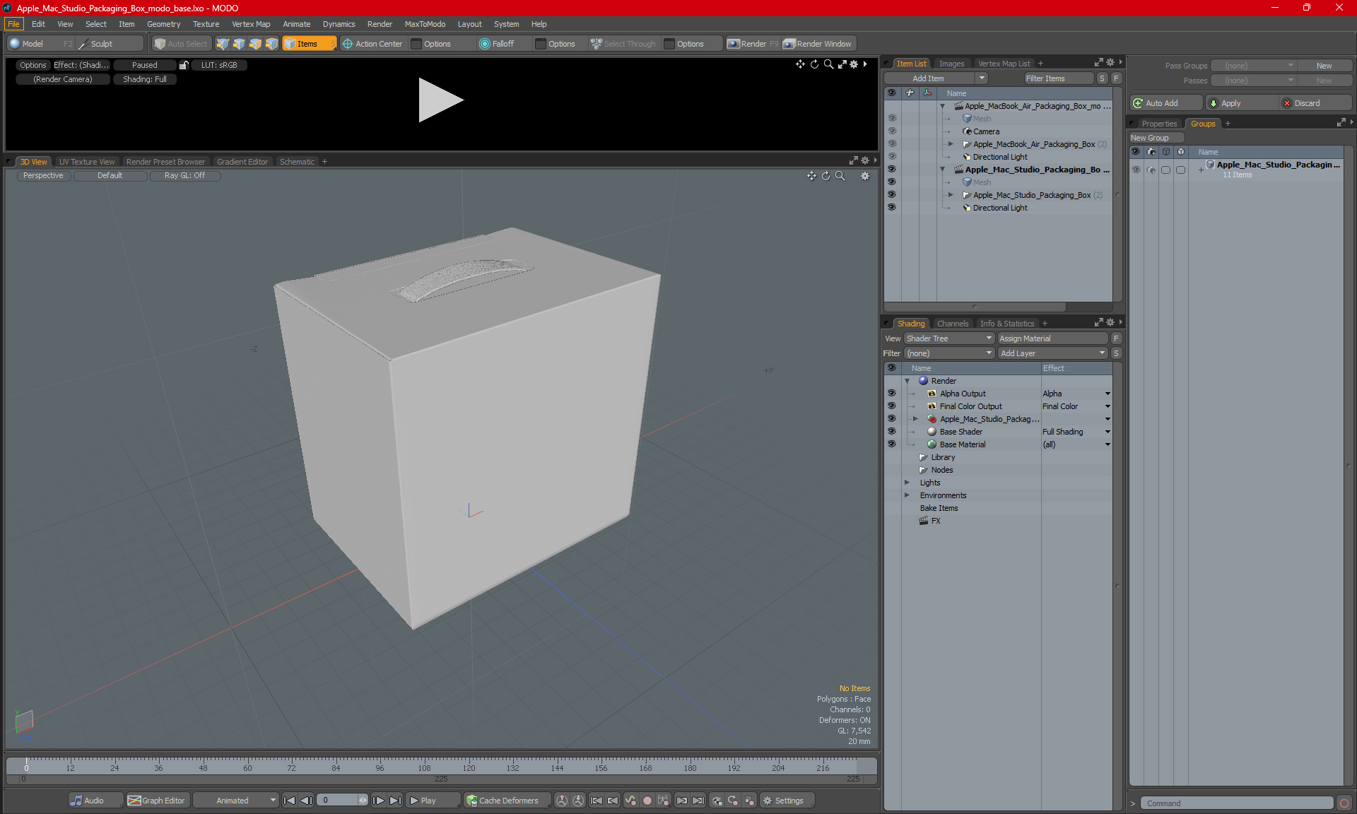 3D model Apple Mac Studio Packaging Box