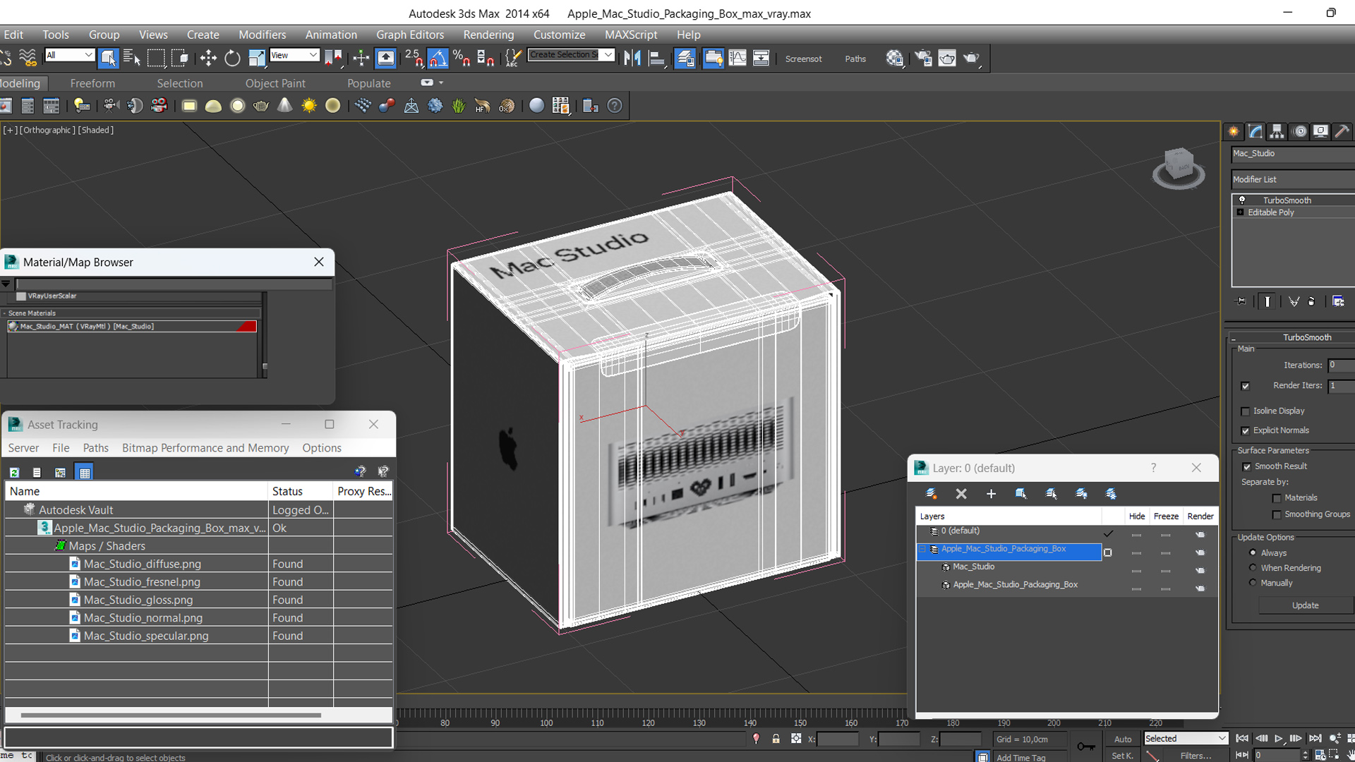 3D model Apple Mac Studio Packaging Box