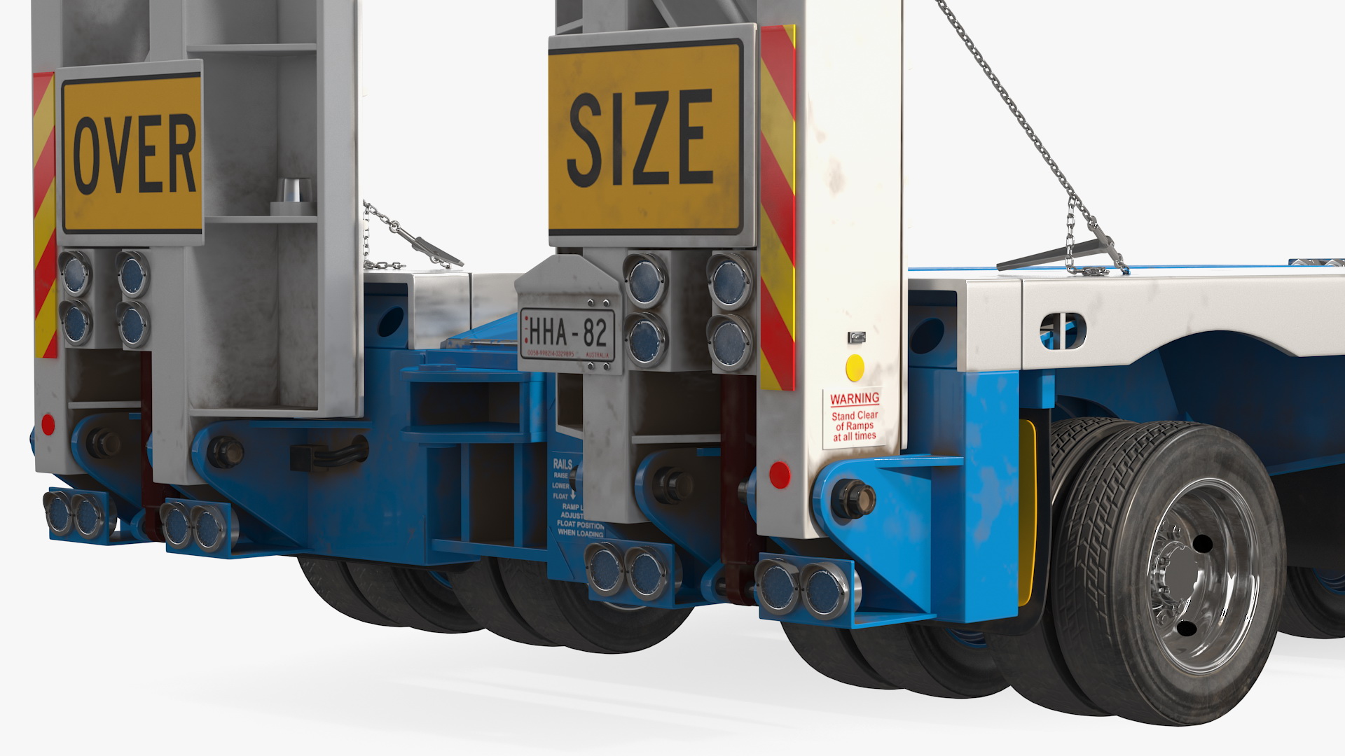 3D Kenworth T900 with Drake Steerable Trailer and Hyundai Loader