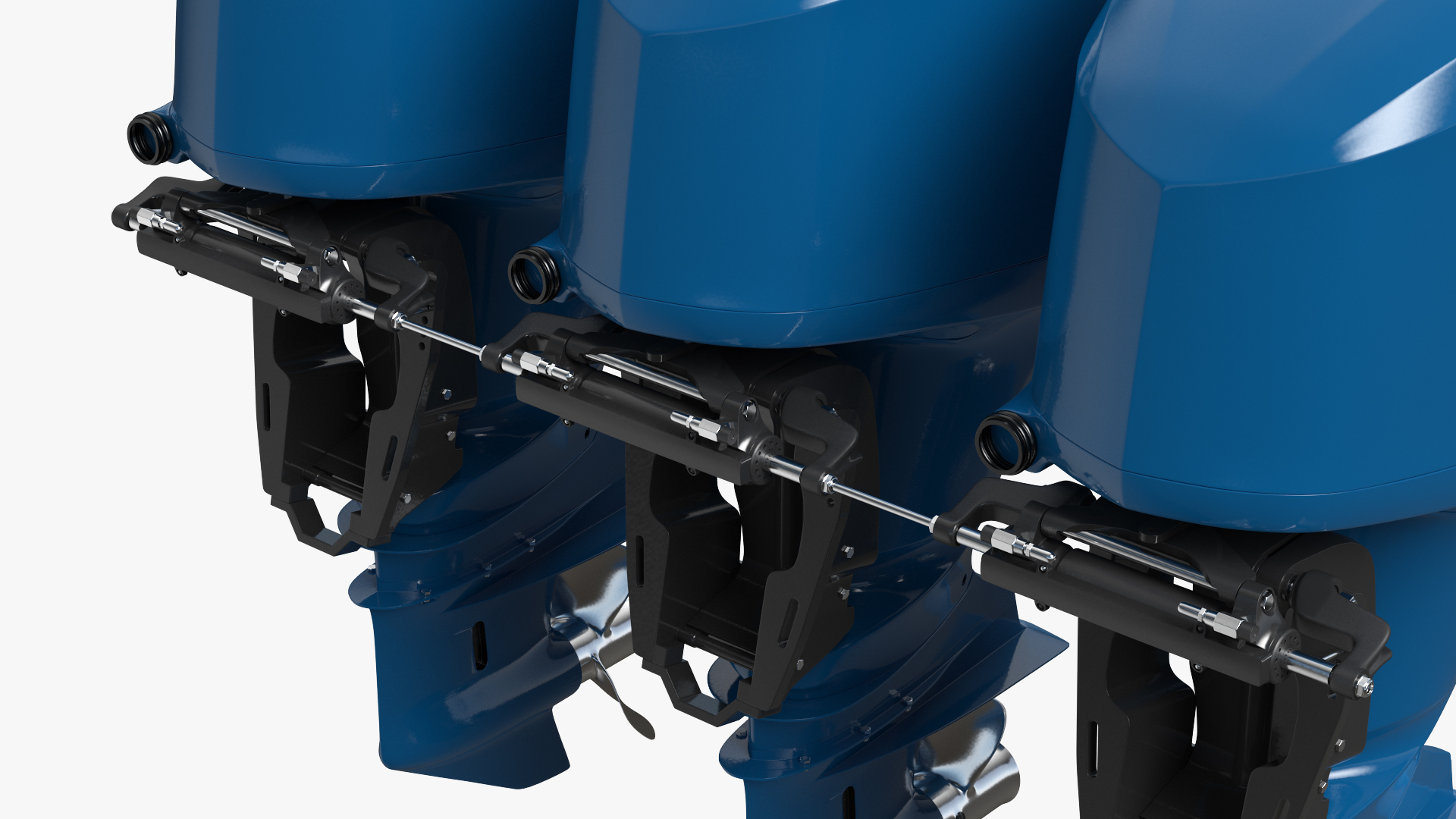 Triple Outboard Motors 3D
