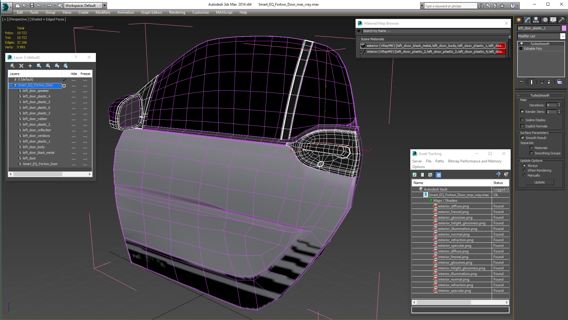 3D model Smart EQ Fortwo Door