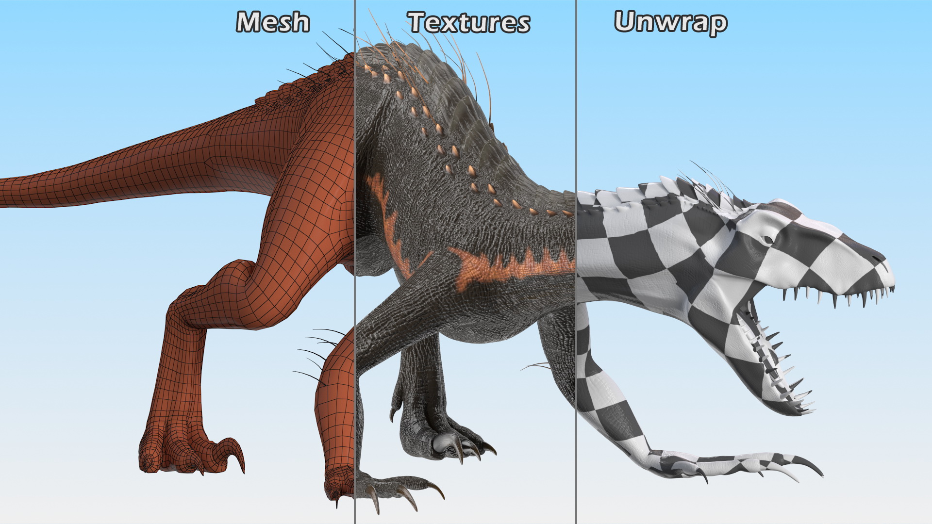 3D model Indoraptor Attacking Pose