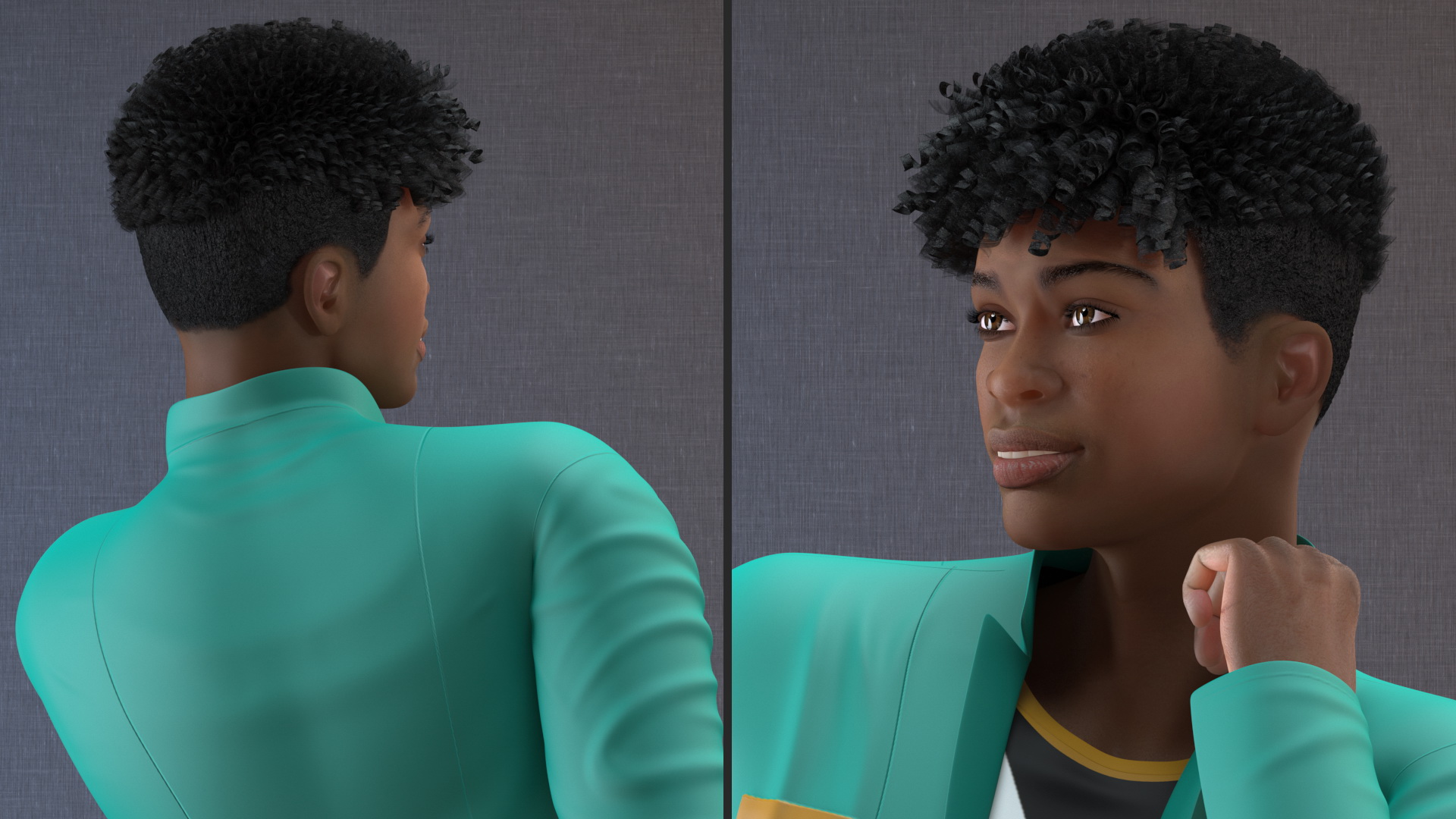 3D model Light Skin Teenager Fashionable Style Dancing Pose