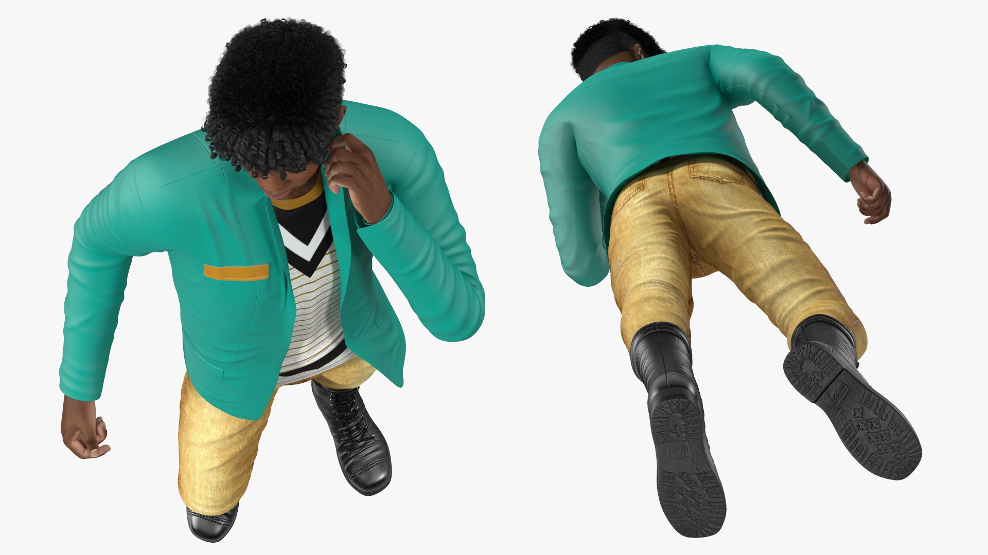 3D model Light Skin Teenager Fashionable Style Dancing Pose