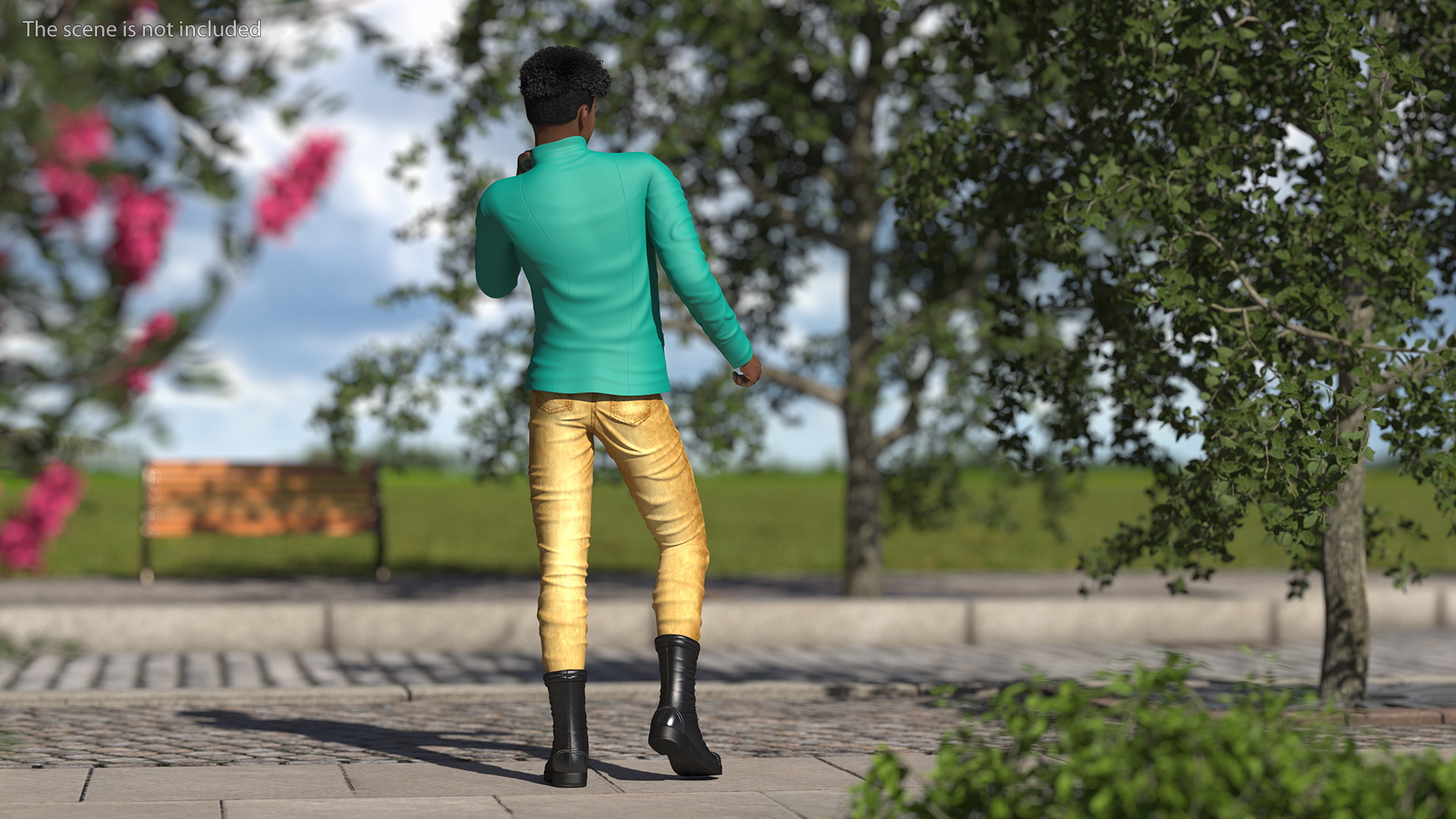 3D model Light Skin Teenager Fashionable Style Dancing Pose