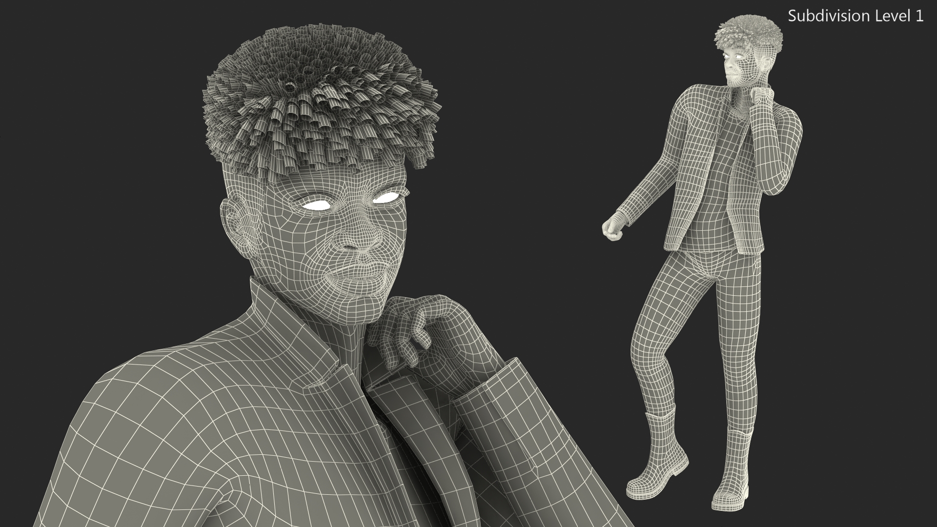 3D model Light Skin Teenager Fashionable Style Dancing Pose