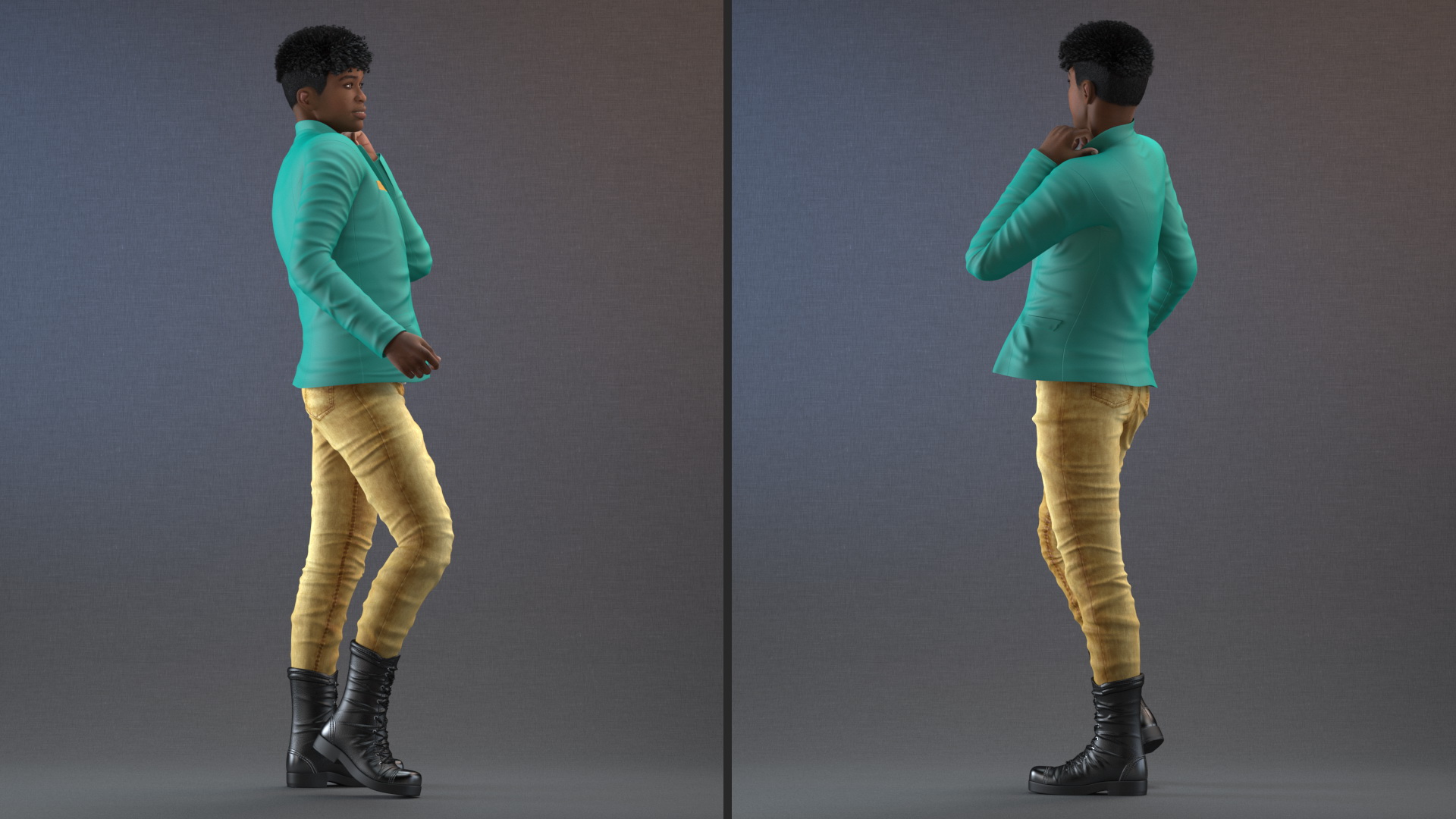 3D model Light Skin Teenager Fashionable Style Dancing Pose