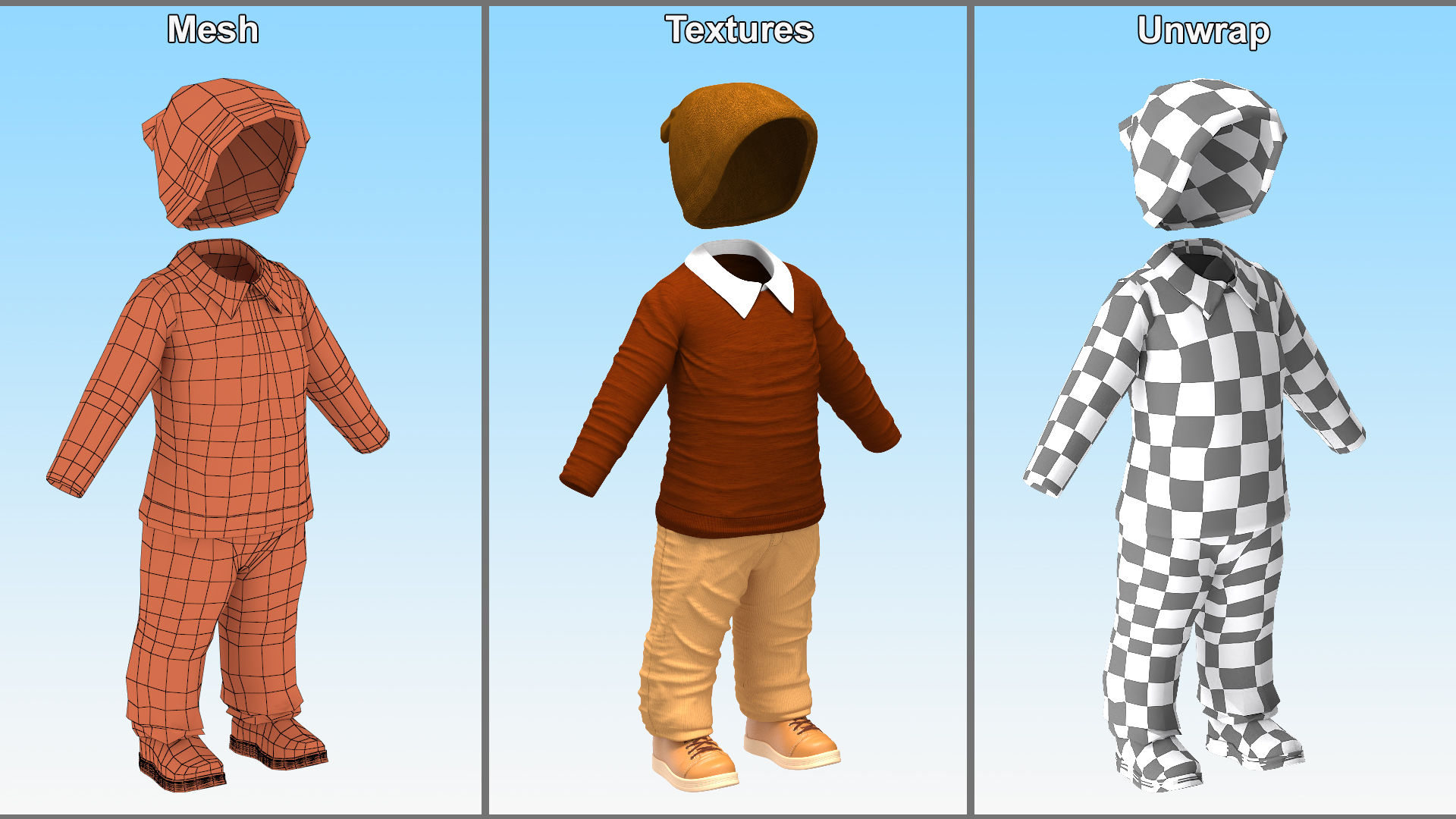 3D Outdoor Autumn Clothes for Boys
