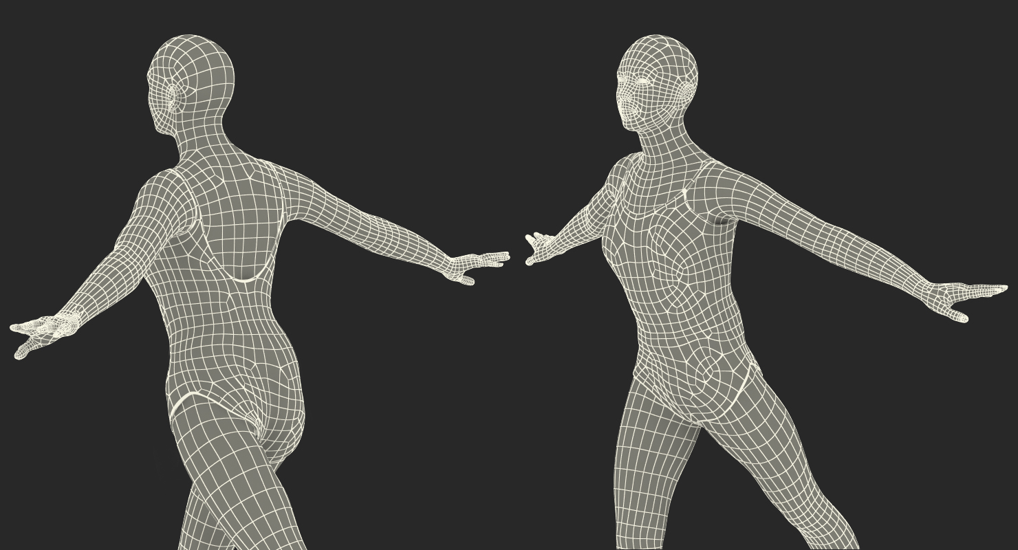 Female Figure Skater 2 Pose 2 3D model
