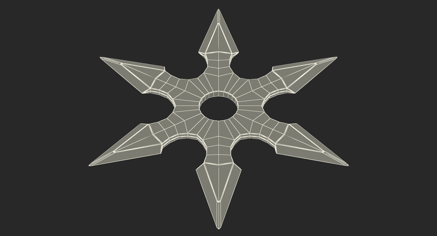 3D Shuriken Six Point model