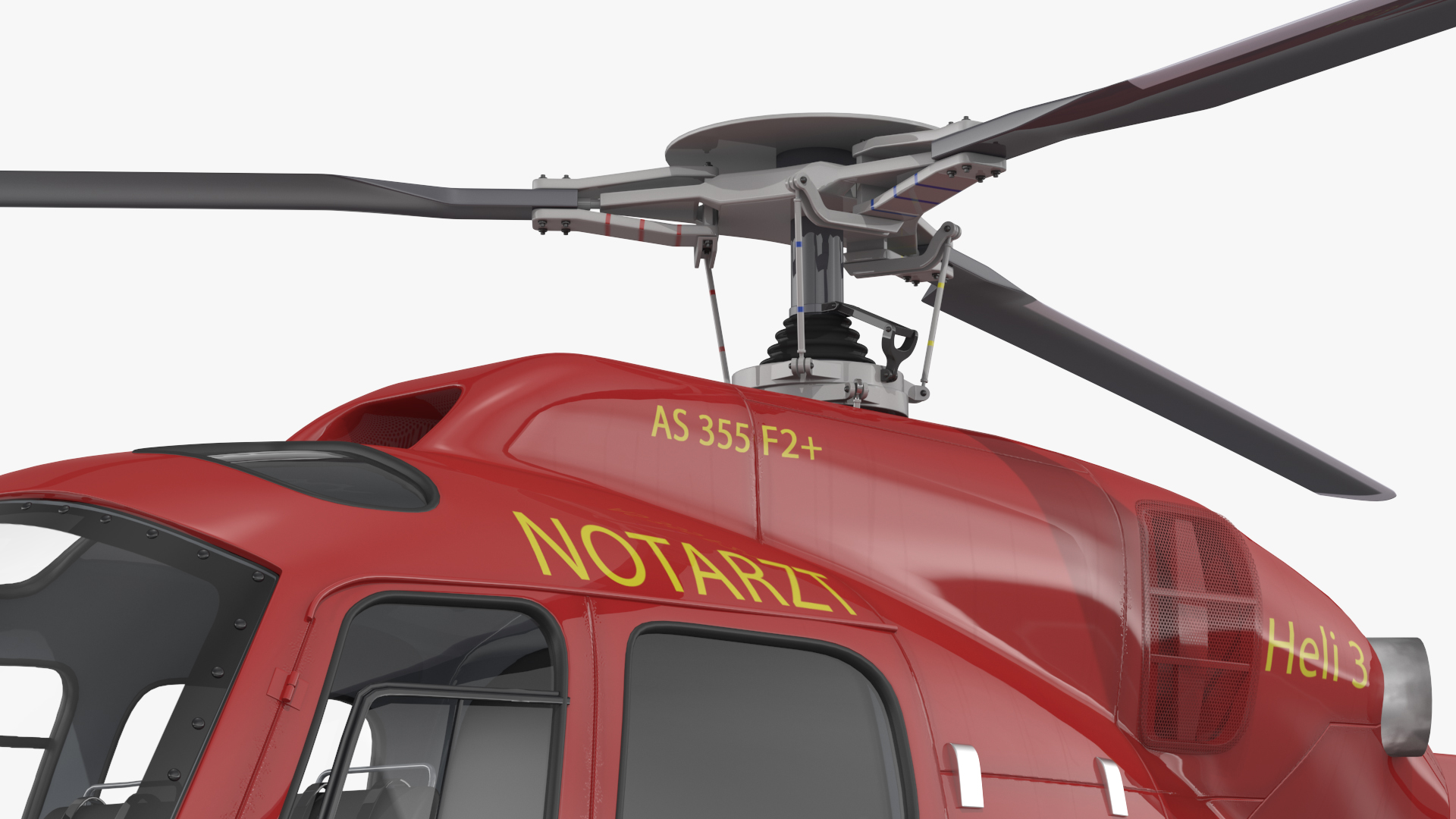 3D Aviation Services Helicopter Eurocopter AS355 Rigged for Maya
