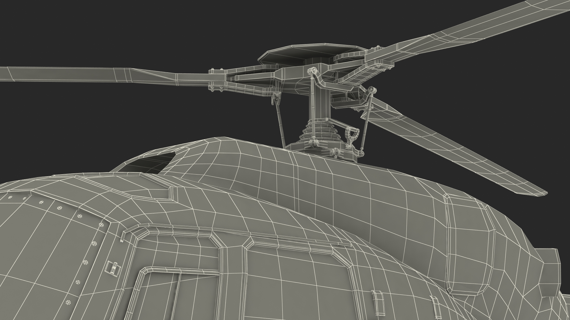 3D Aviation Services Helicopter Eurocopter AS355 Rigged for Maya