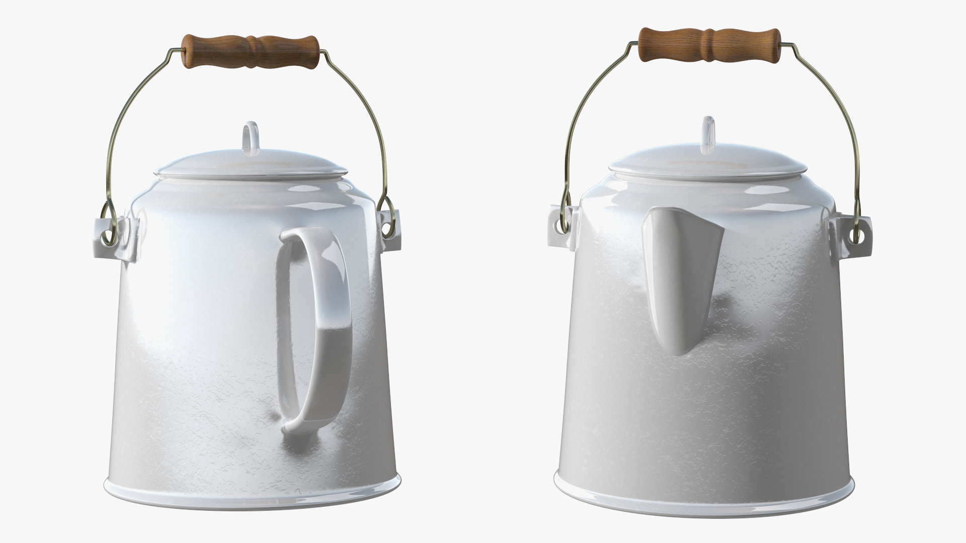 3D model Vintage Enamel Tea Kettle